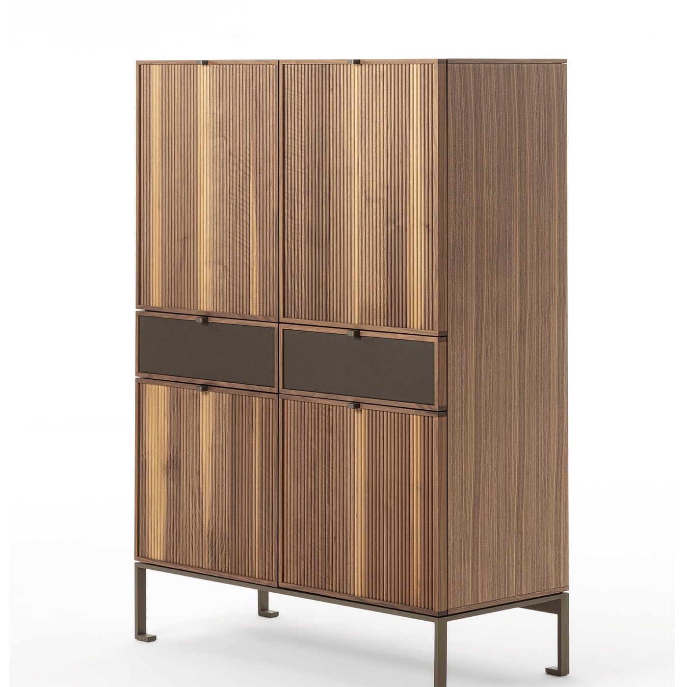 Melody L Canaletto Walnut Wood Storage Cabinet - Alternative view 1