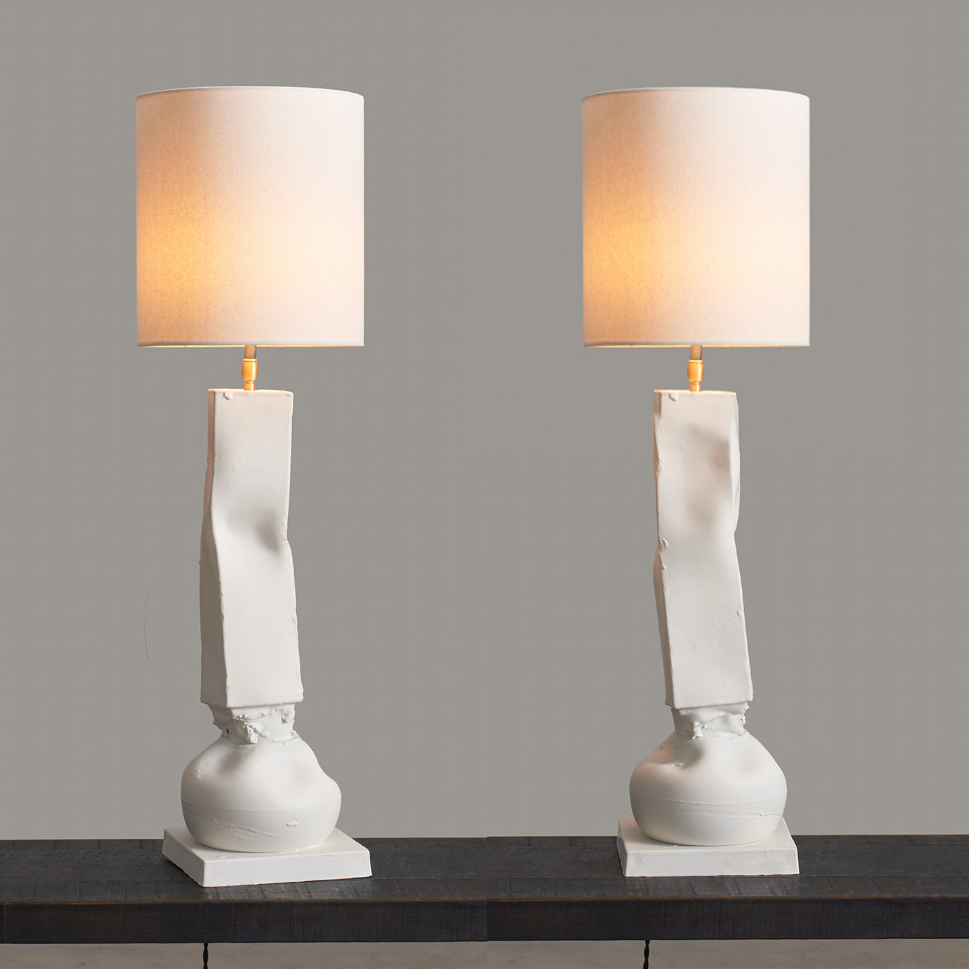 Nove+Crespano Sand White Ceramic Table Lamp - Alternative view 1