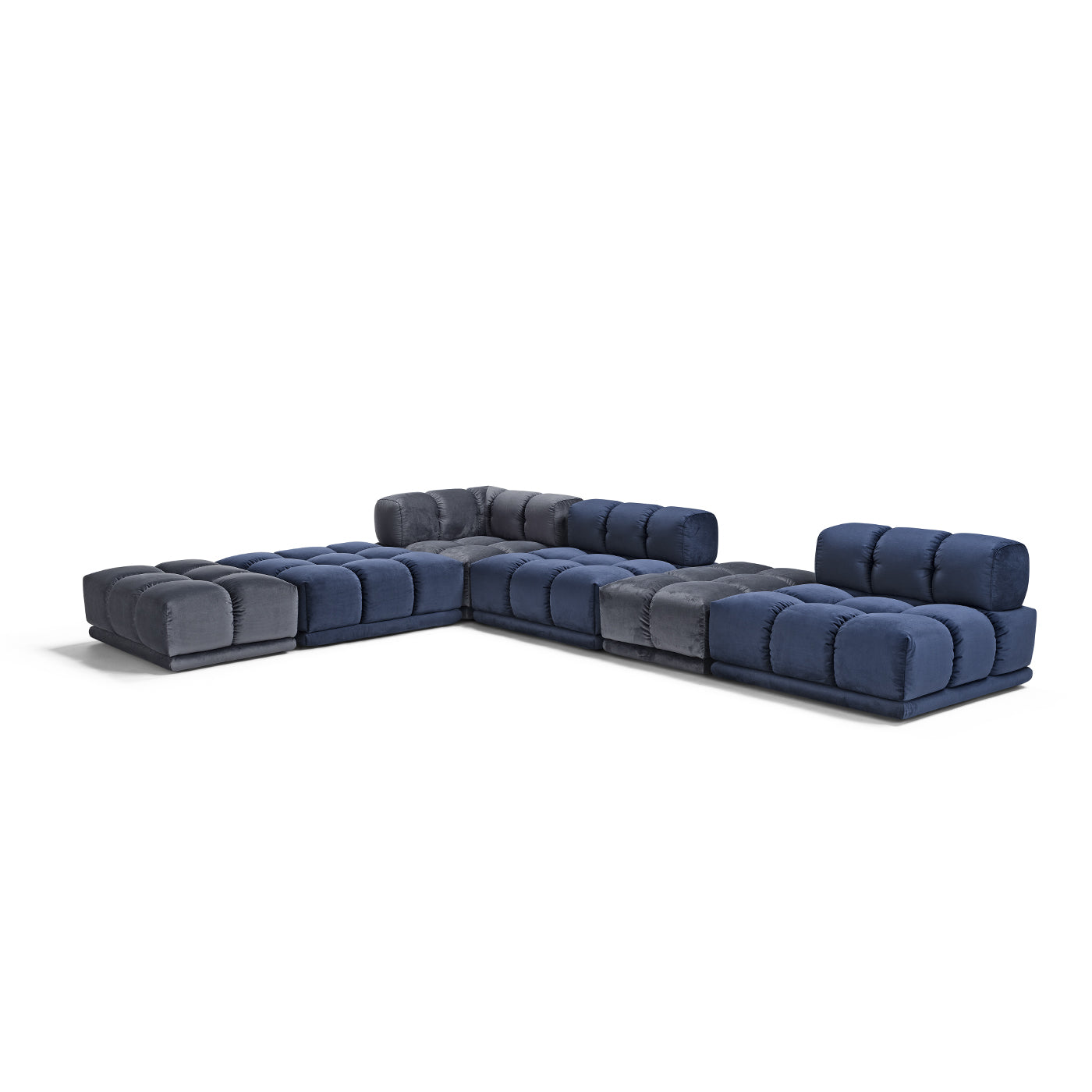 Sacai Modular Gray and Blue Sofa - Alternative view 4