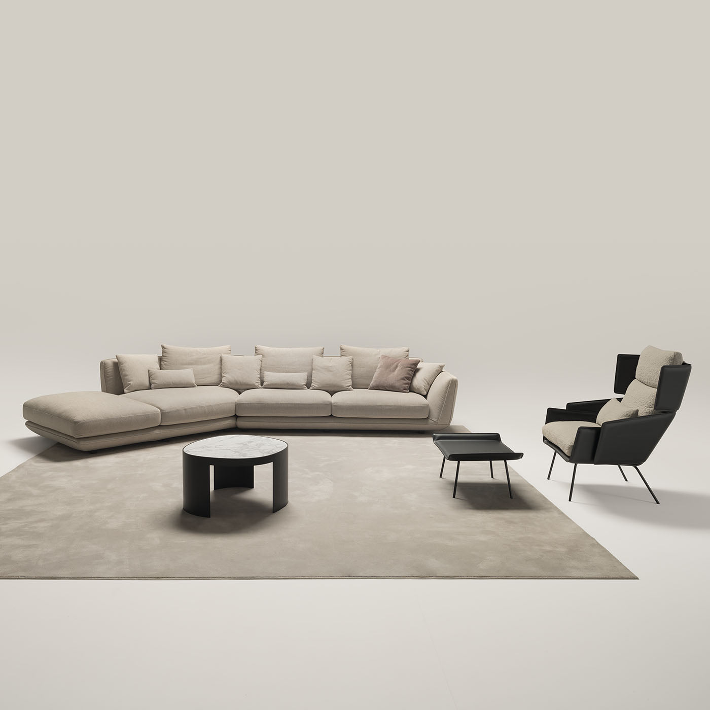 Dublino Gray Fabric Modular Sofa - Alternative view 2