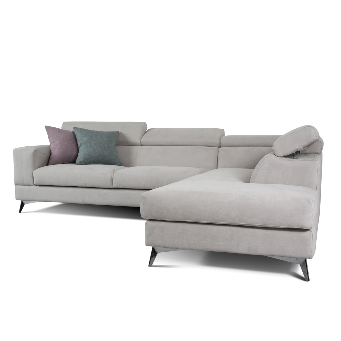 Pantone L-Shaped Light-Gray Sofa - Alternative view 2