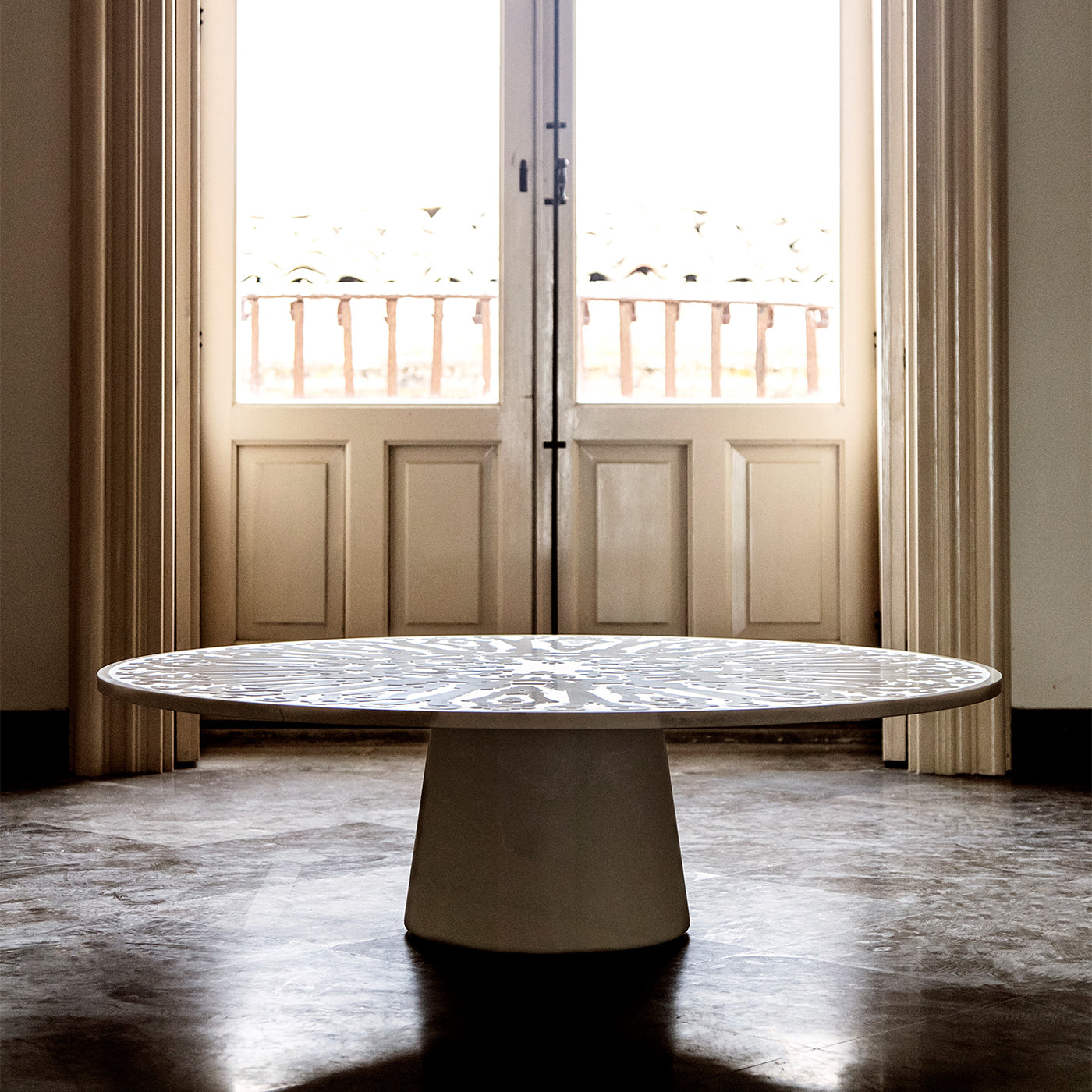 Aragona Pearl White marble Coffee table by Roberto Semprini - Alternative view 4