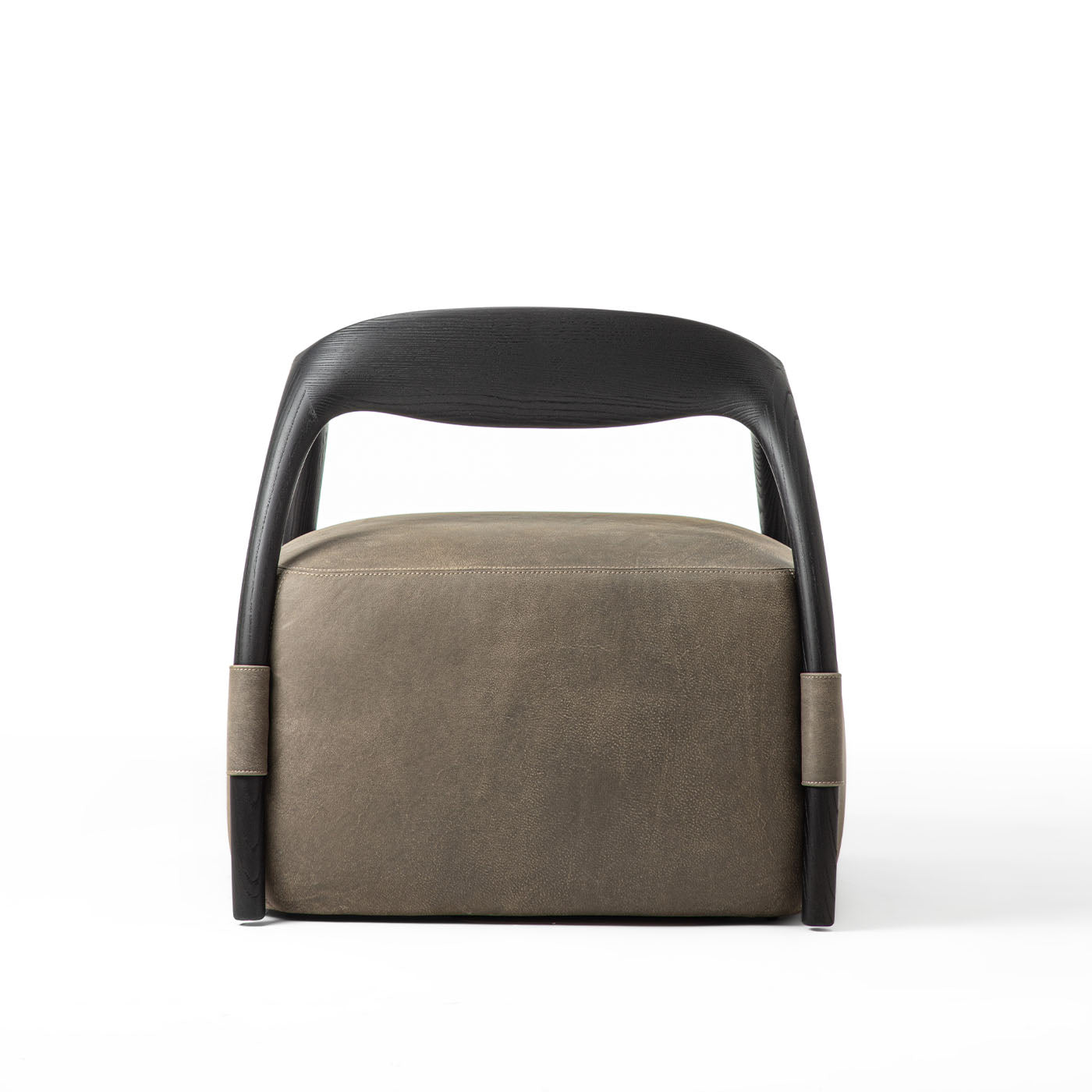 Chassis Black Ash Solid Wood Armchair & Leather Upholstery - Alternative view 1