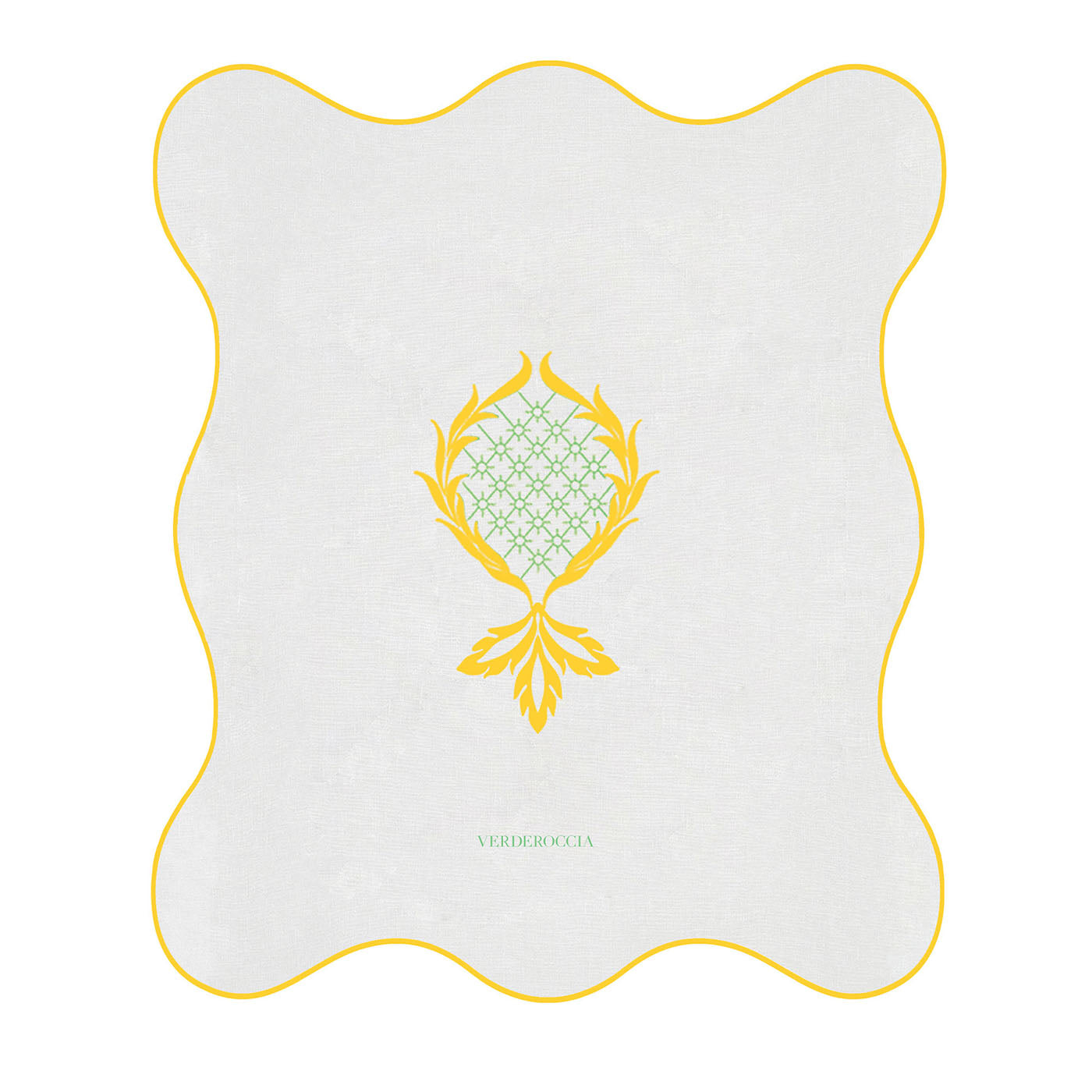 Set of 6 Ananas White and Yellow Dede Cocktail Napkins - Main view