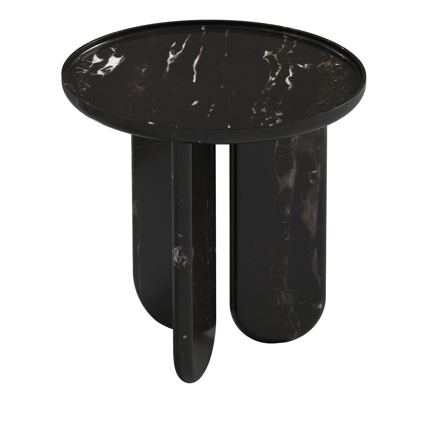 Black Portoro marble coffee table - Main view