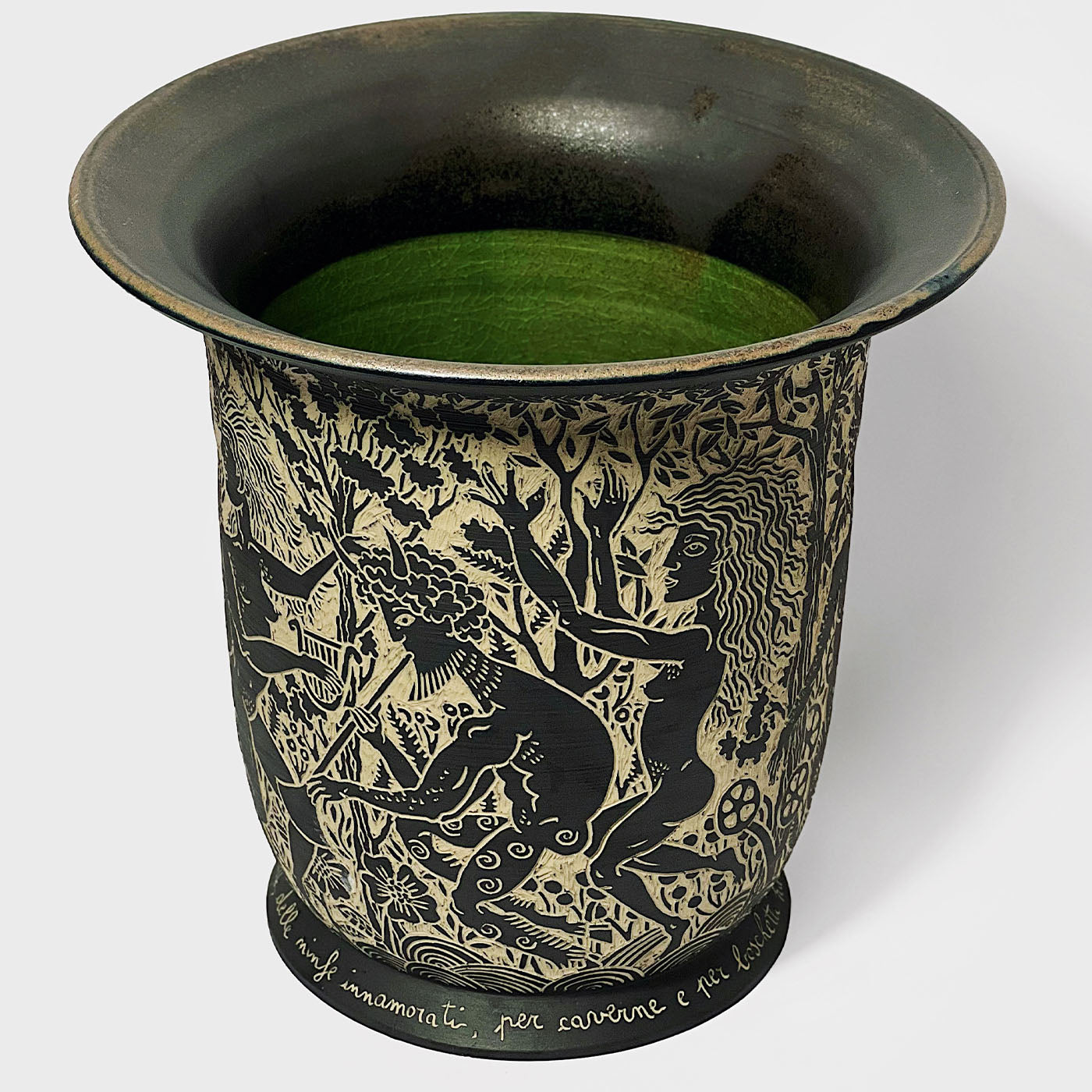 Dionysus' Procession Black And Green Vase - Alternative view 3