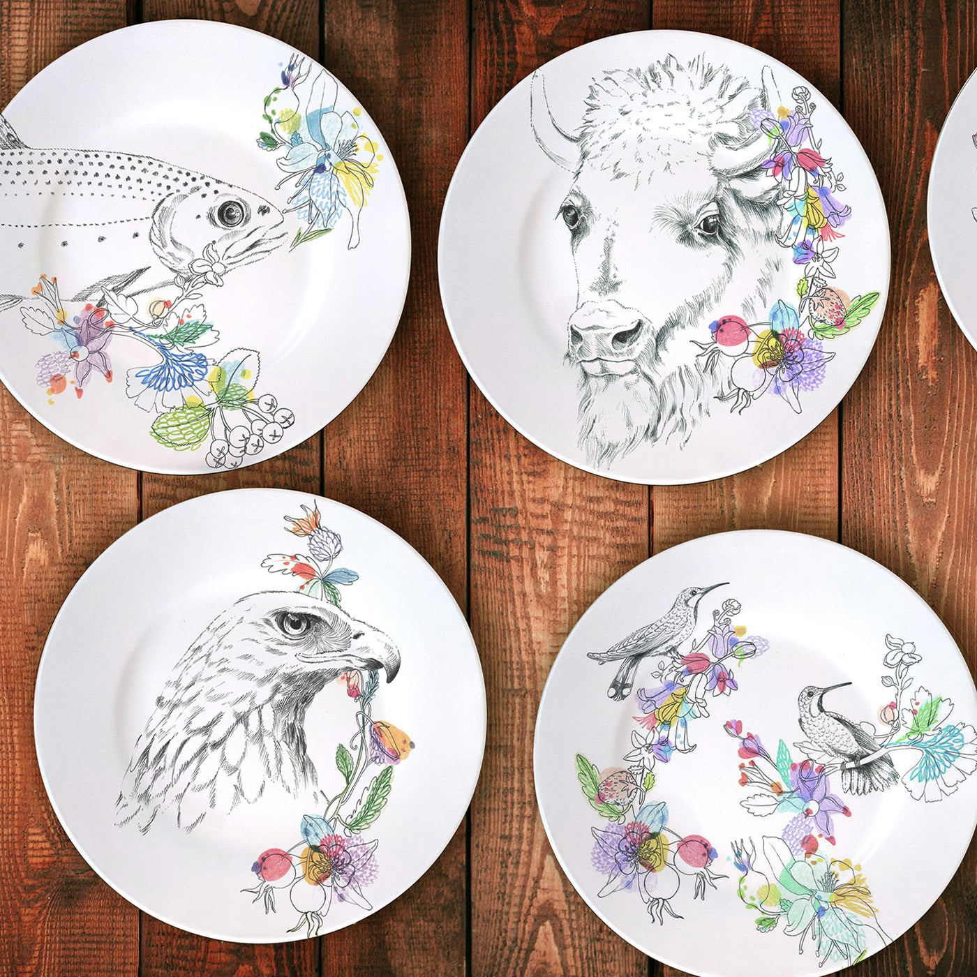 An Ode To The Woods American Eagle Dinner Plate - Alternative view 2