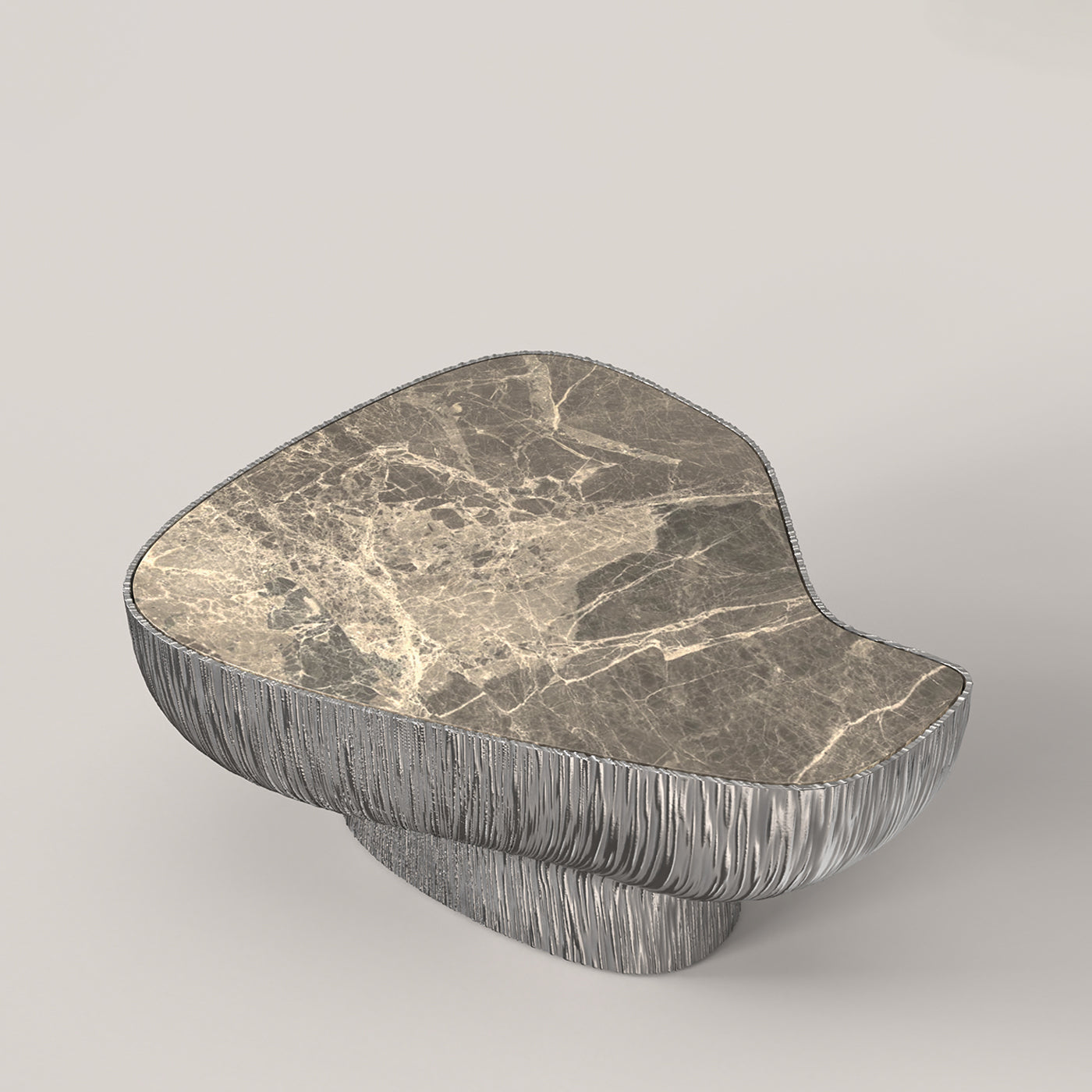 Giava V2 Irregular Breccia Paradiso Marble & Metal Coffee Table - Alternative view 2