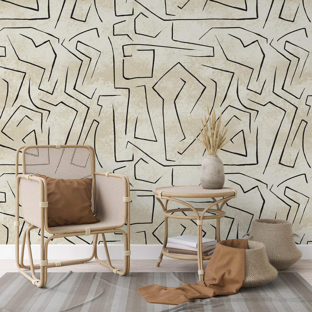 Minimal Design Art Wallpaper Wallpapers4Beginners | Artemest