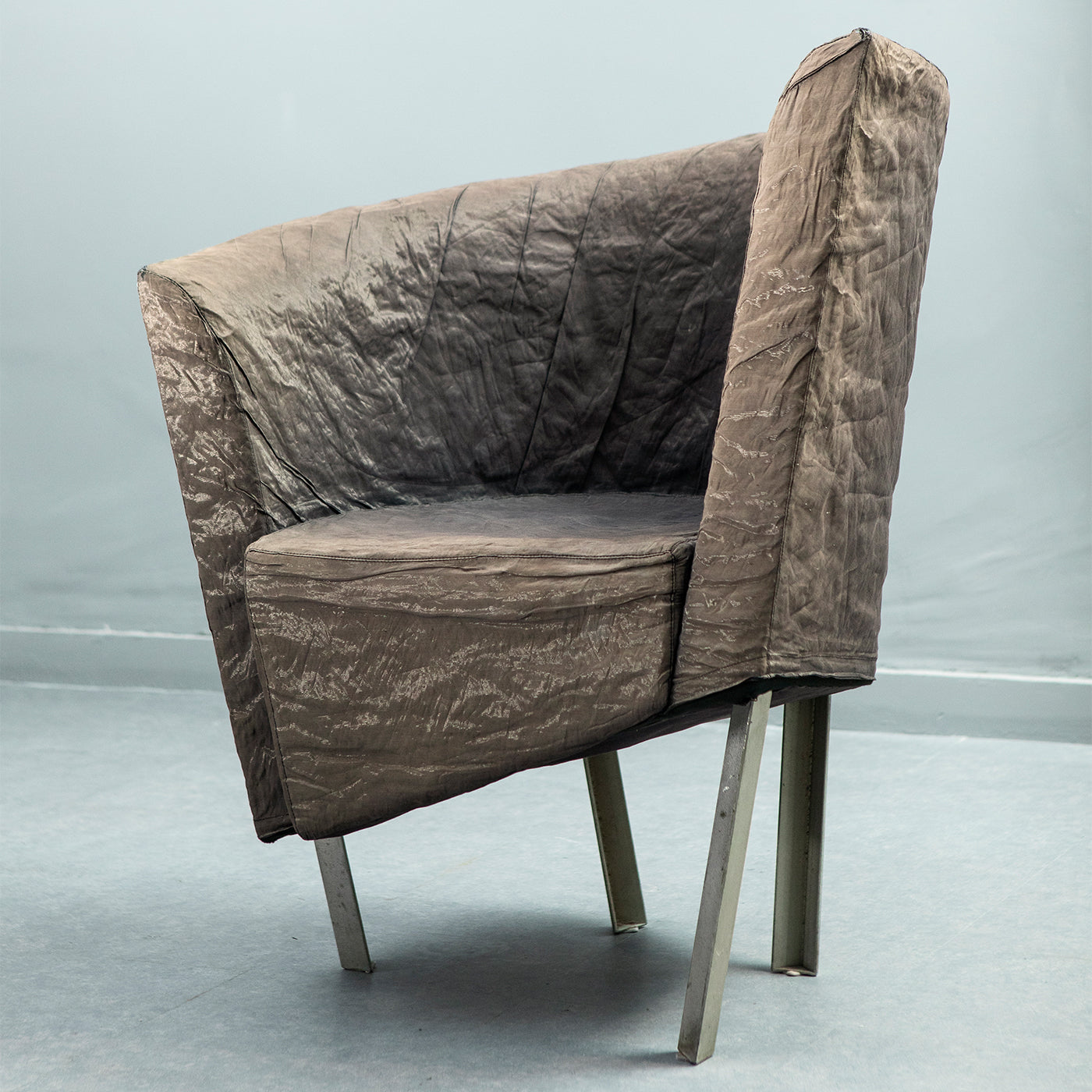 Lamentazione Fabric Armchair With Irregular Armrests And Legs - Alternative view 3