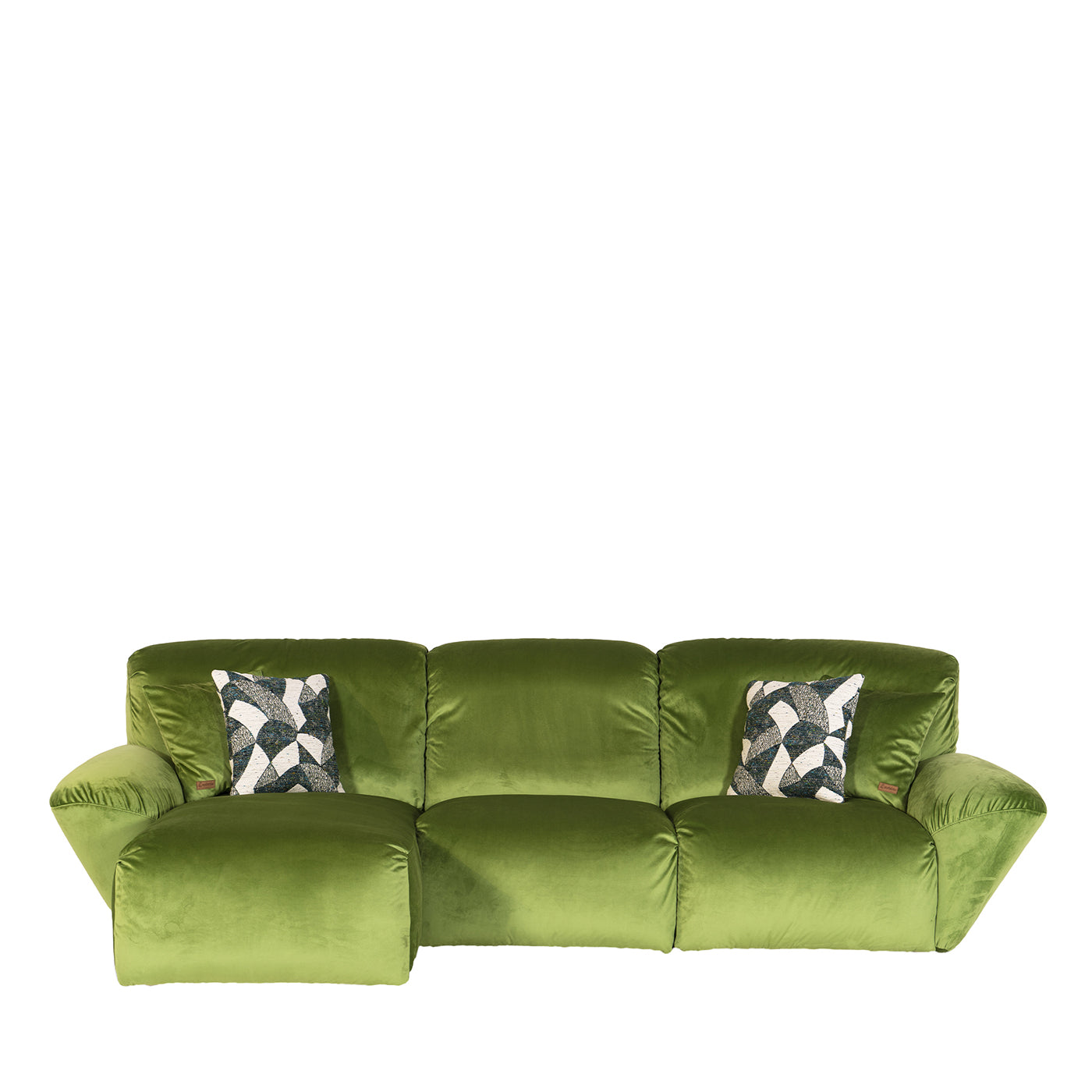 Beluga Green Velvet 3-Seater Sofa by Marco &amp; Giulio Mantellasi - Vue principale