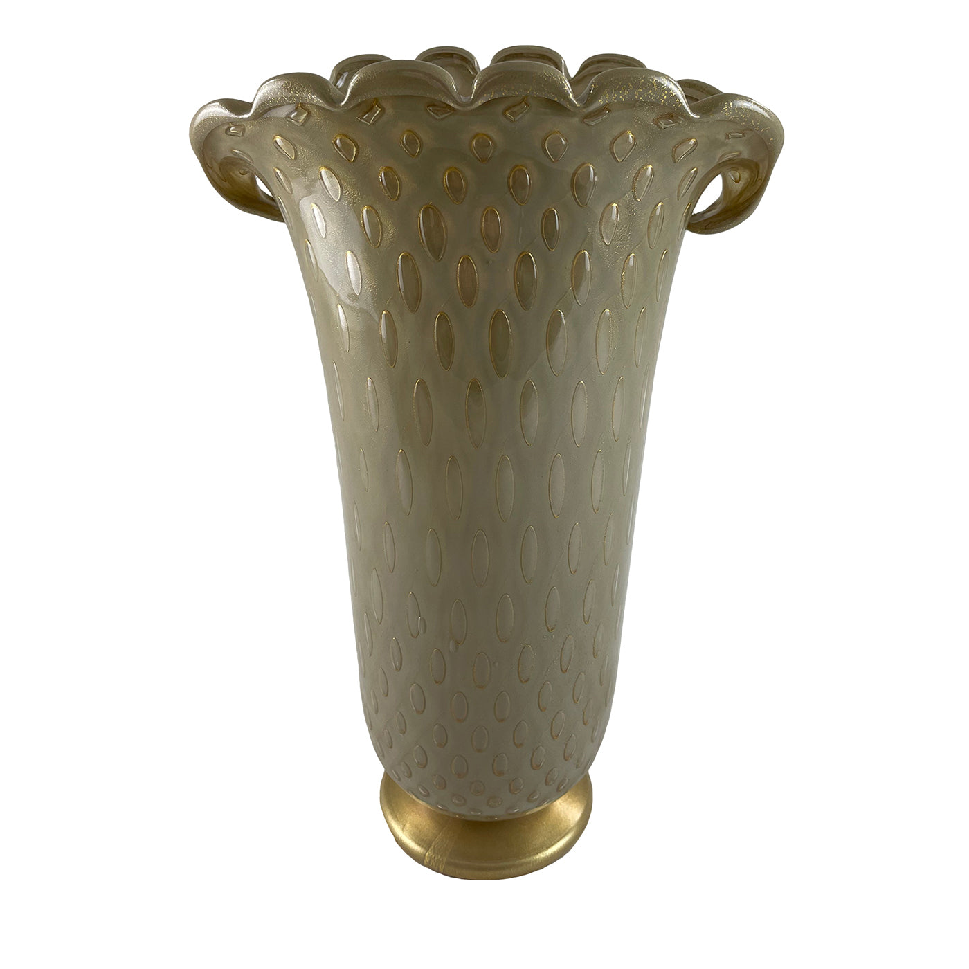 Vaso alto in vetro beige zoomorfo Conchiglia - Vista principale