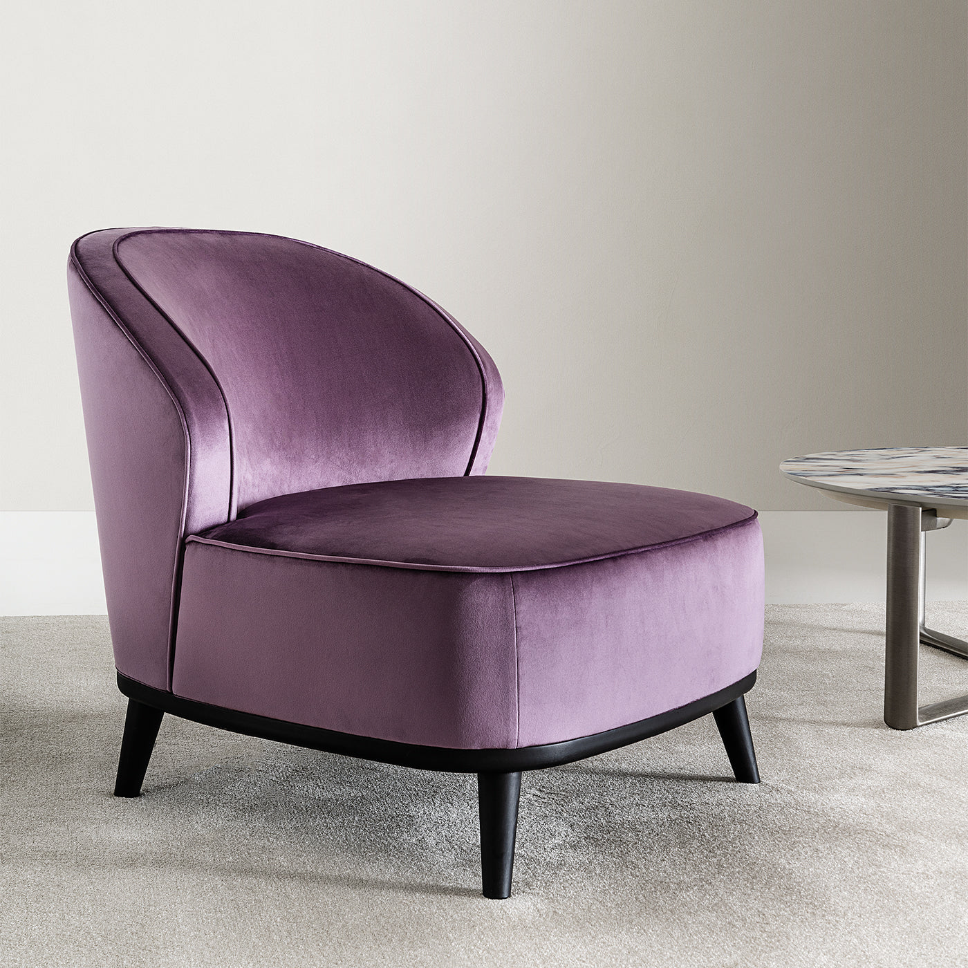 Dhora Mauve Velvet Armchair - Alternative view 2