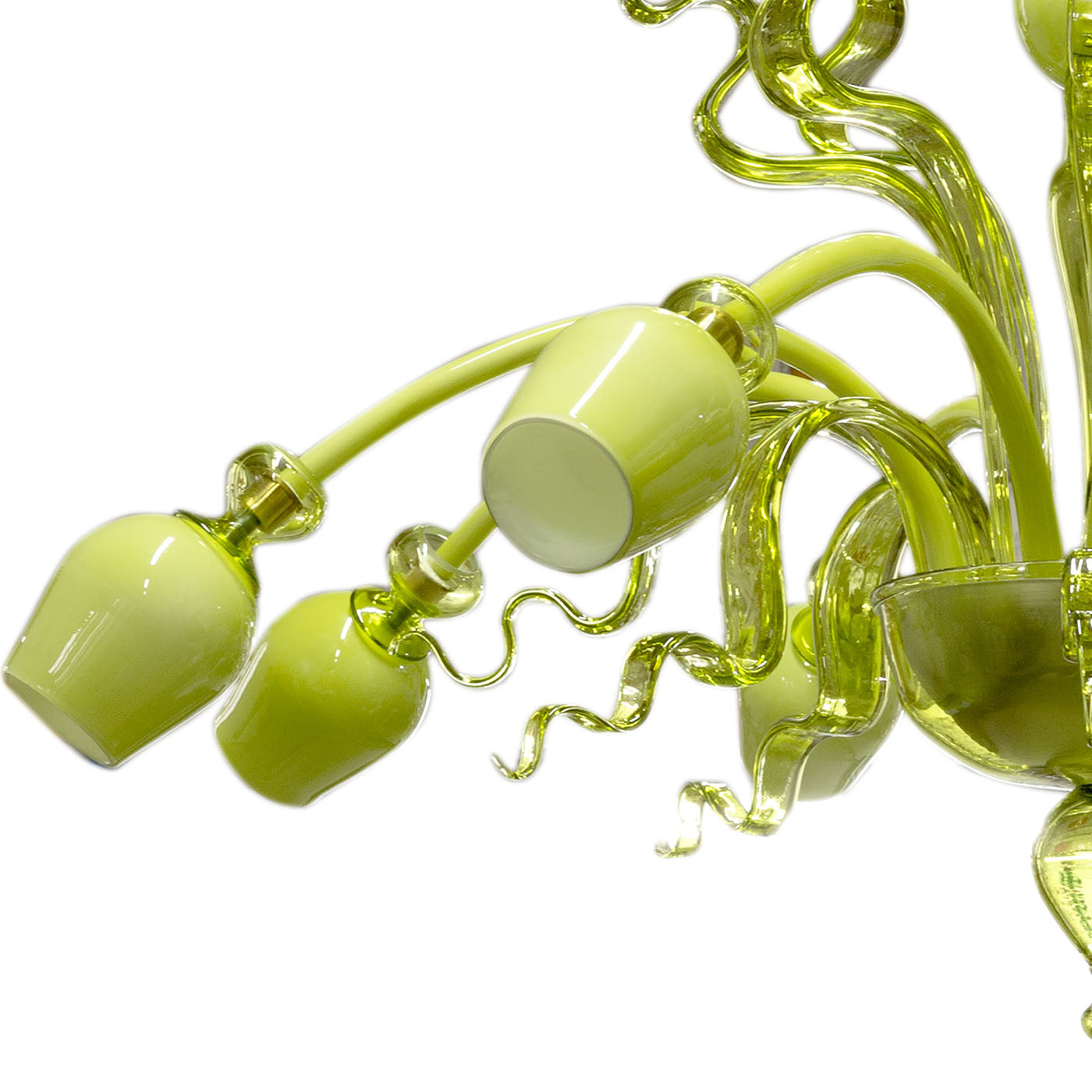 Callesverde Green Glass Chandelier Bottega Veneziana | Artemest