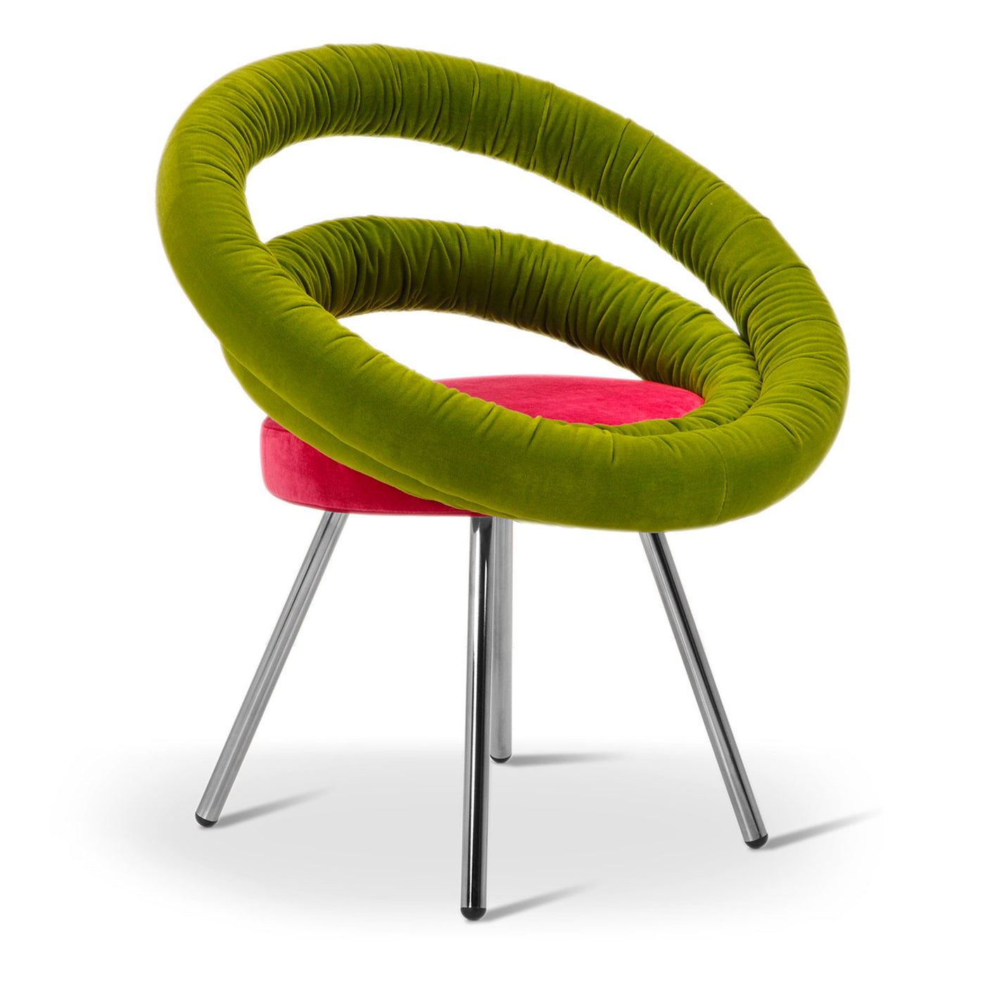 Circle Green & Red Armchair by Roberto Giacomucci & Nicola Cerasa - Alternative view 1