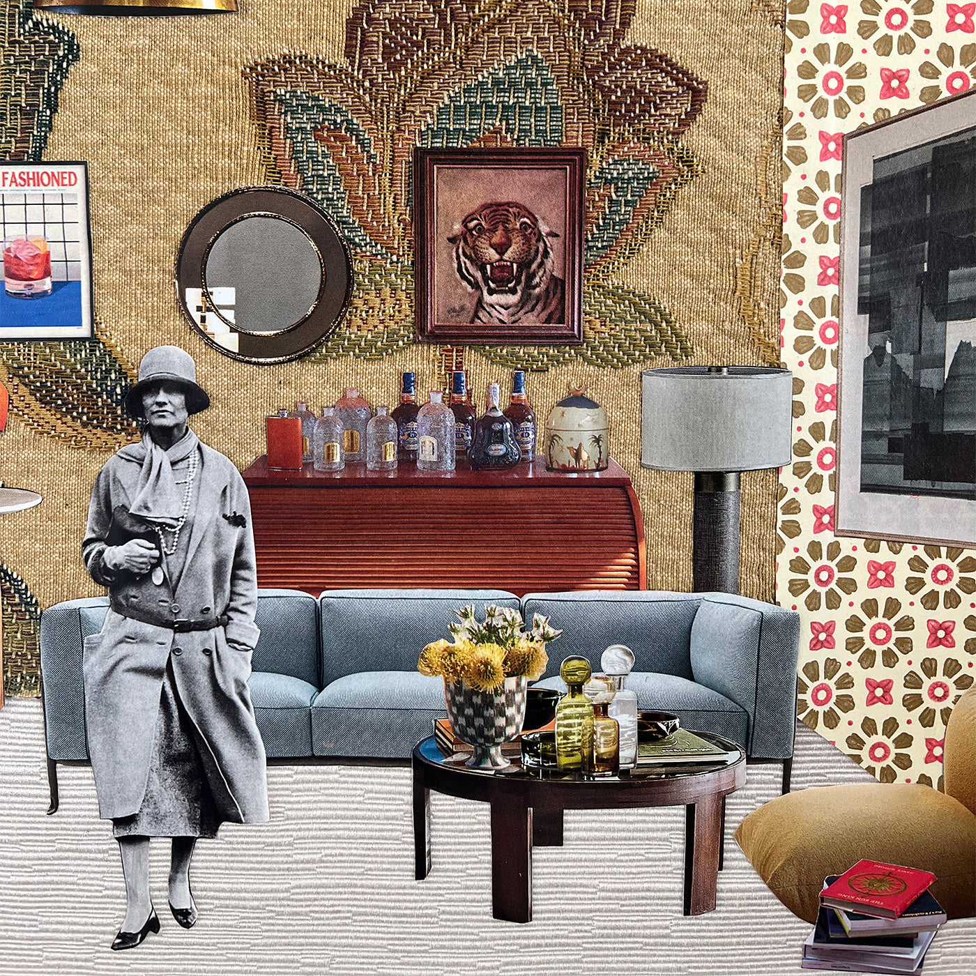 Collage de Coco Chanel con materiales reciclados - Vista alternativa 2