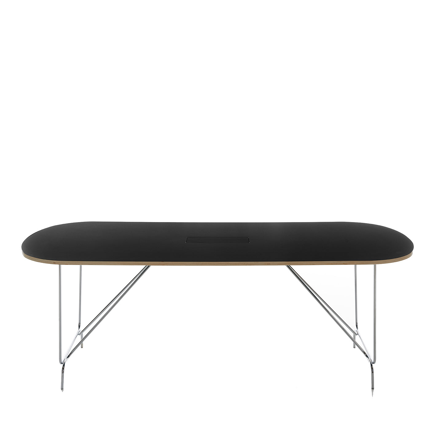 Litta Black Dining Table by R. Mangiarotti and I. Suppanen - Main view