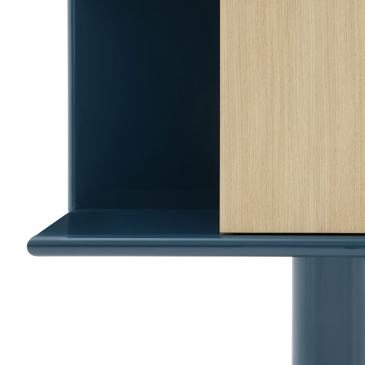 Living Oak Wood Glossy Blue Medium Sideboard - Alternative Ansicht 1
