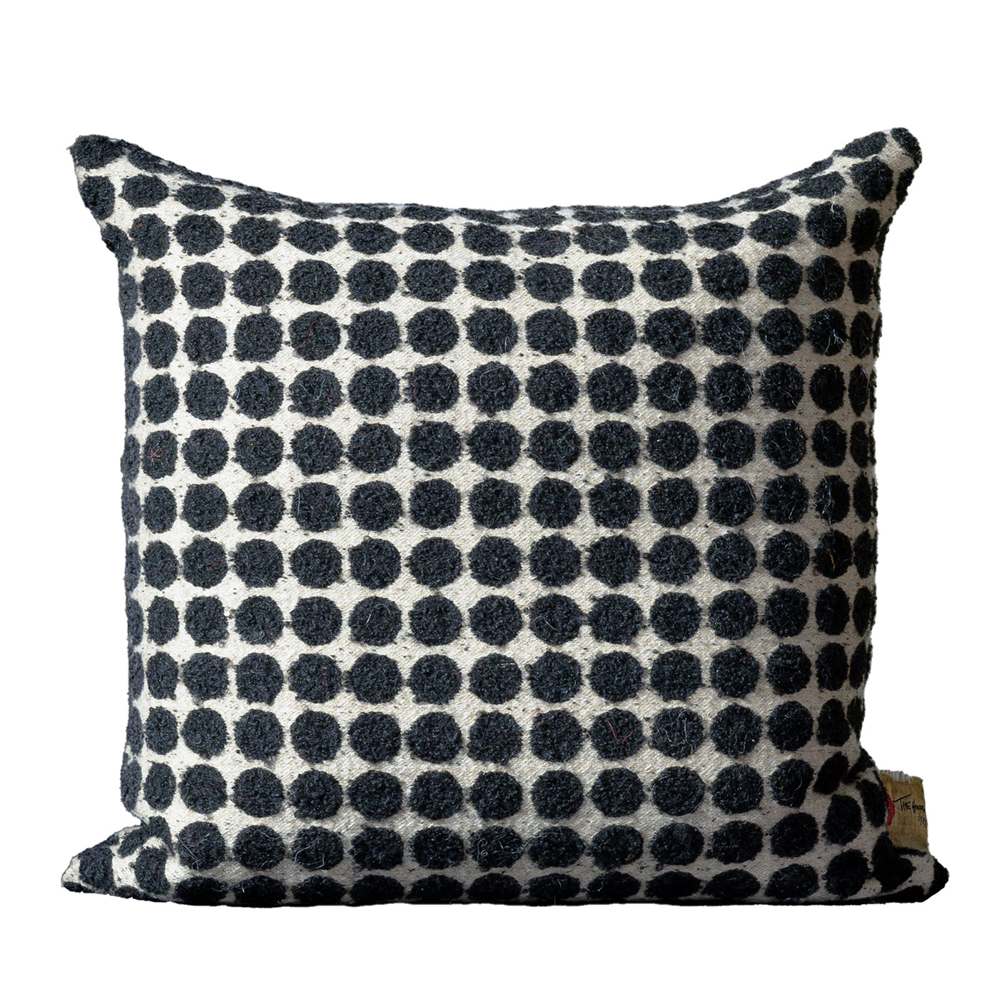 Armoise Square Dotted Black &amp; White Boucle Kissen - Hauptansicht