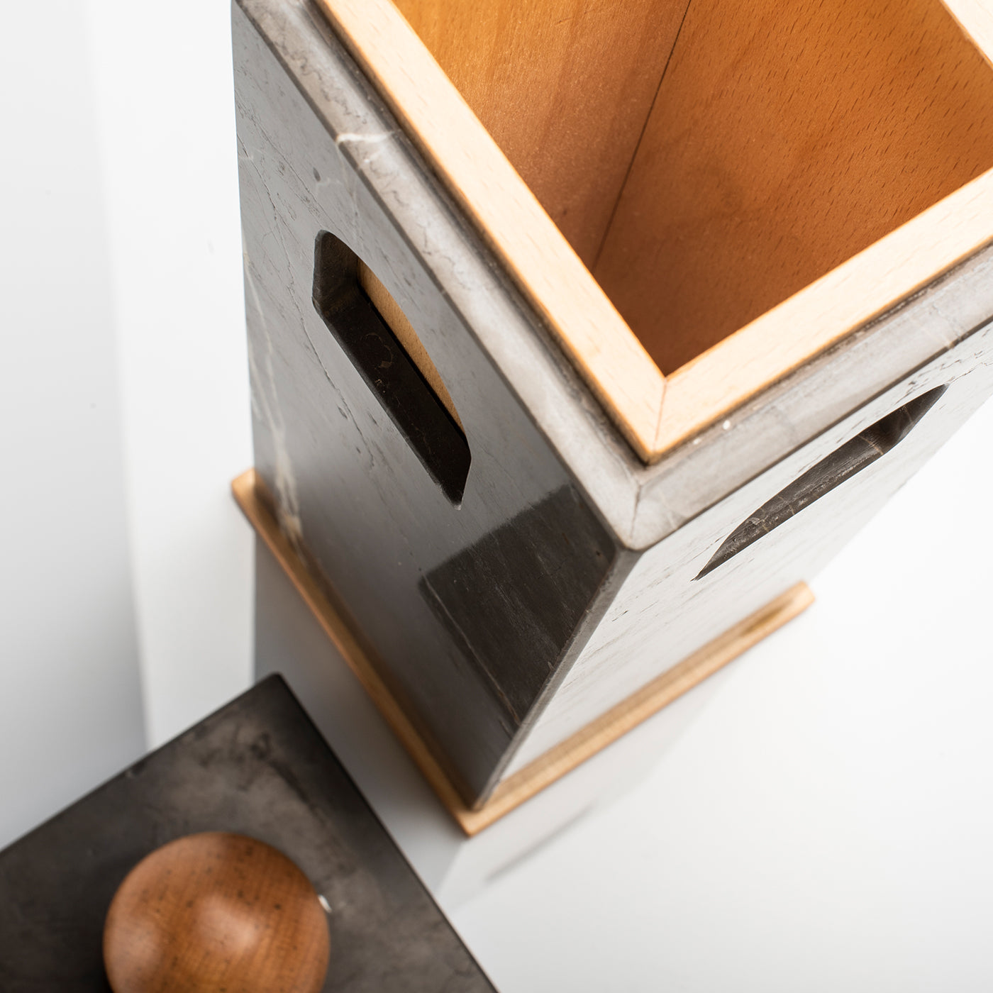 Quba Tall Gray Box by Gabriele D'Angelo - Alternative view 1