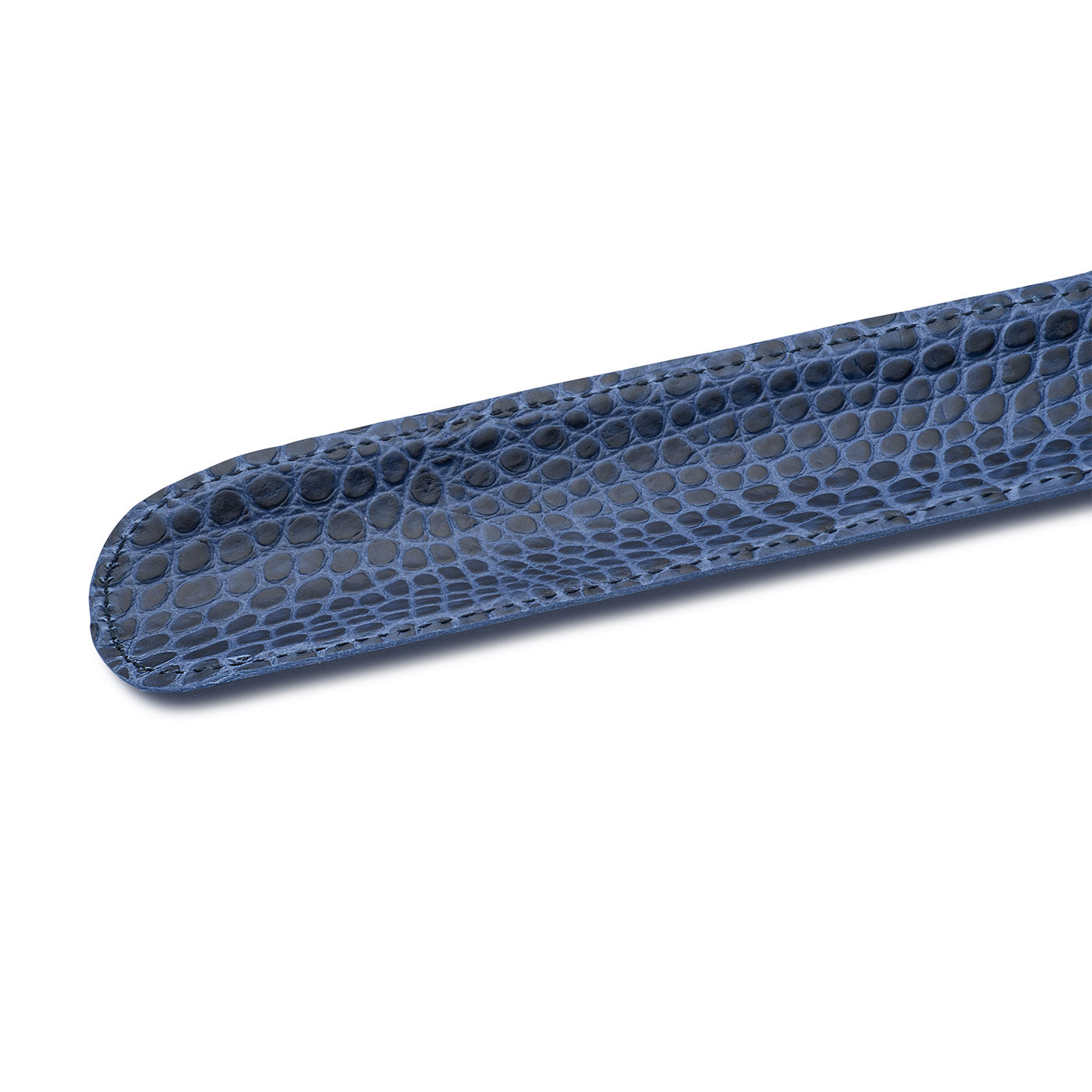 Cornet à chaussures en cuir simili-croc bleu - Vue alternative 2
