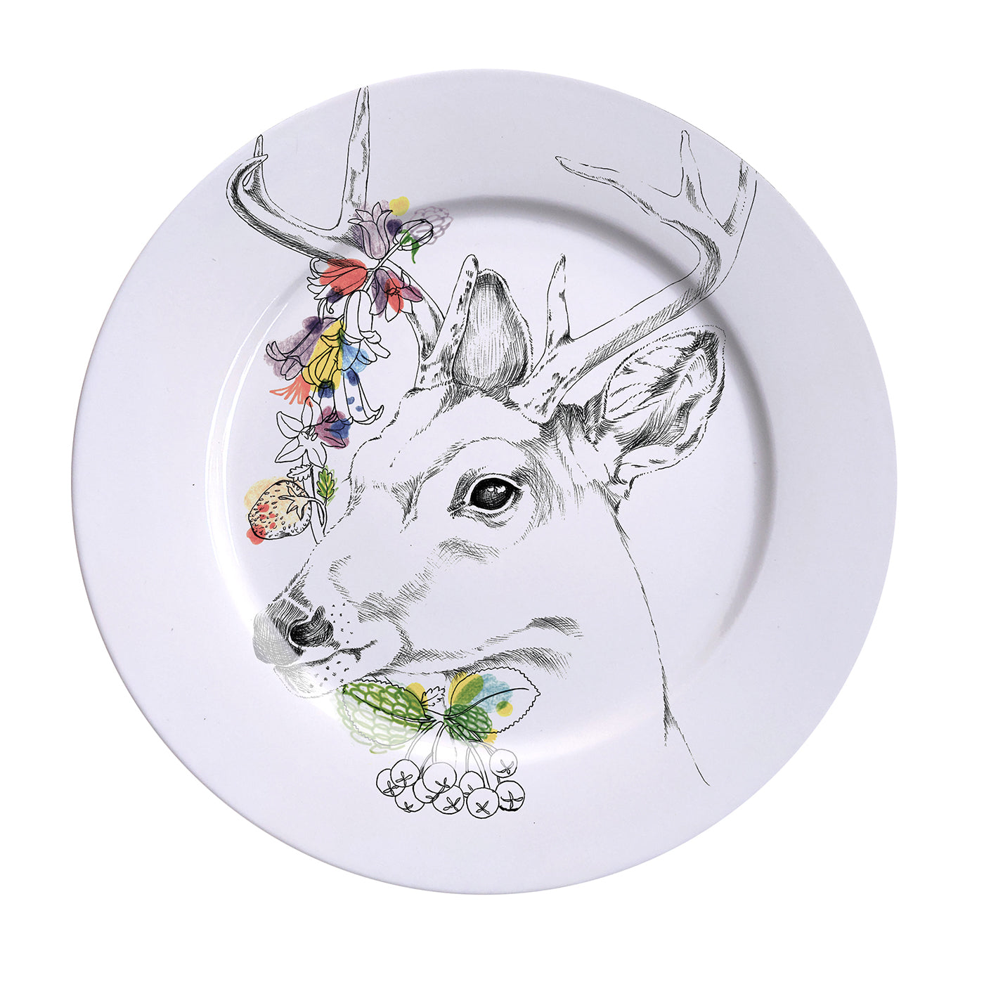 An Ode To The Woods White Tailed Deer Dinner Plate - Main view