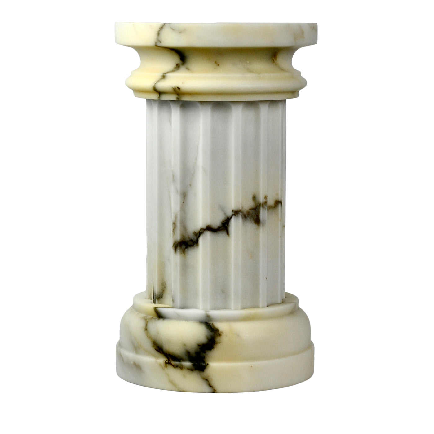POR TAN TE Satin Paonazzo marble Column Vase - Main view