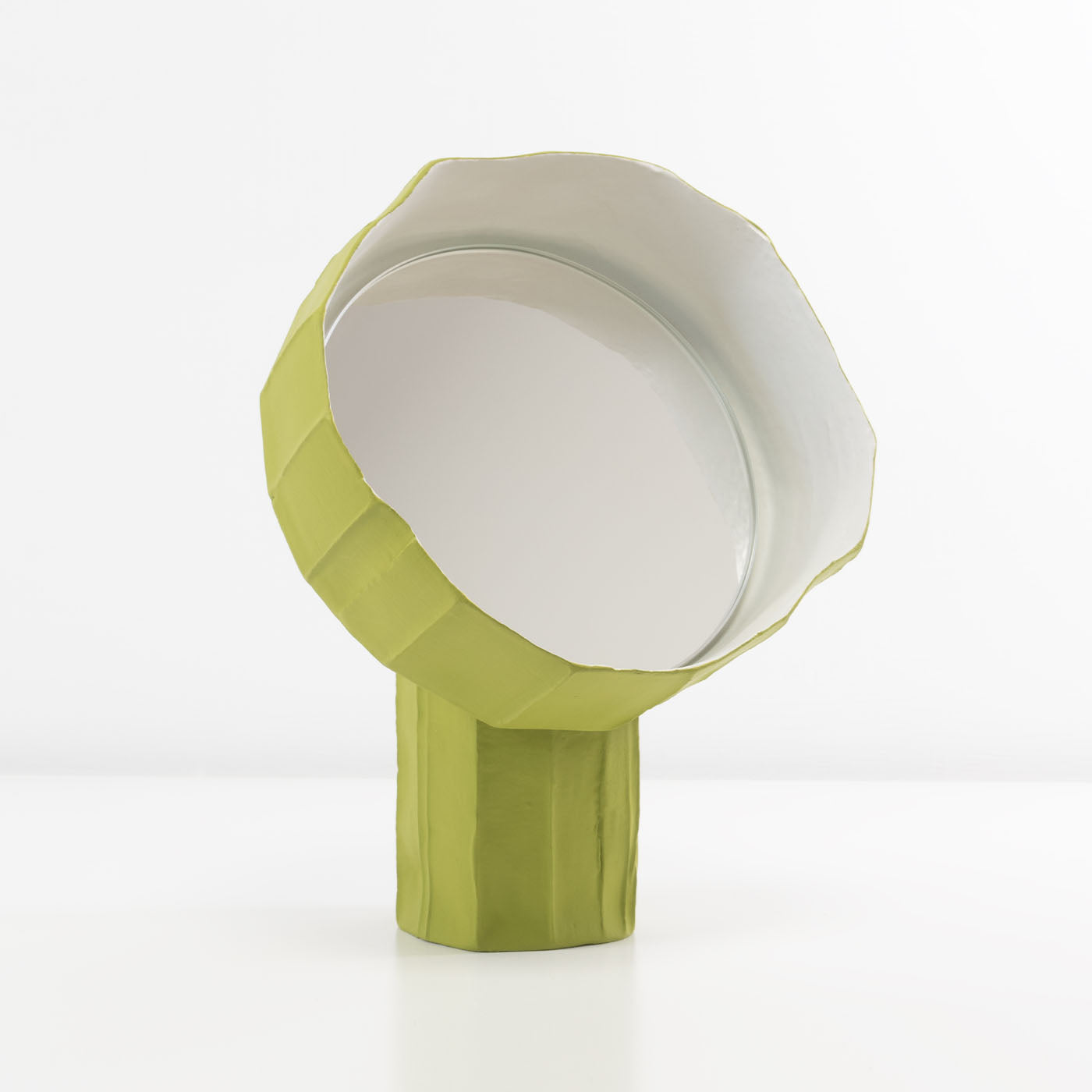 Girasole 20 Specchio da tavolo verde-lime di Paronetto e Botticelli - Vista alternativa 1