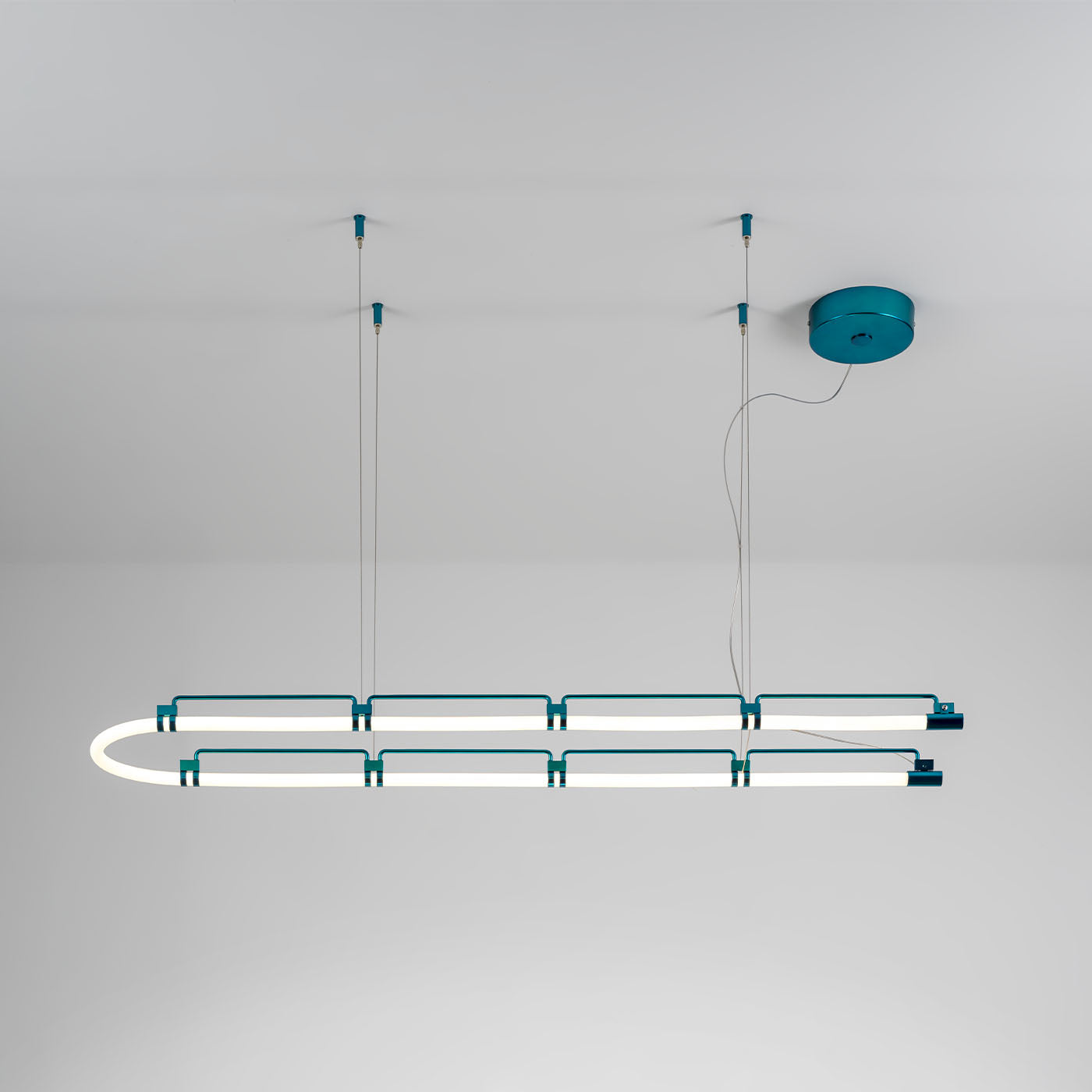 Endless Blue Matte Metal Chandelier - Alternative view 1