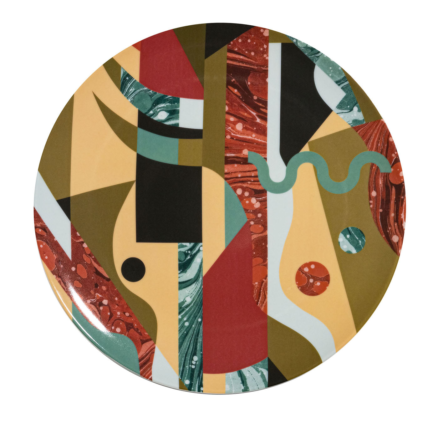 Alchimie Plato de comedor de porcelana con decoración abstracta #1 - Vista principal