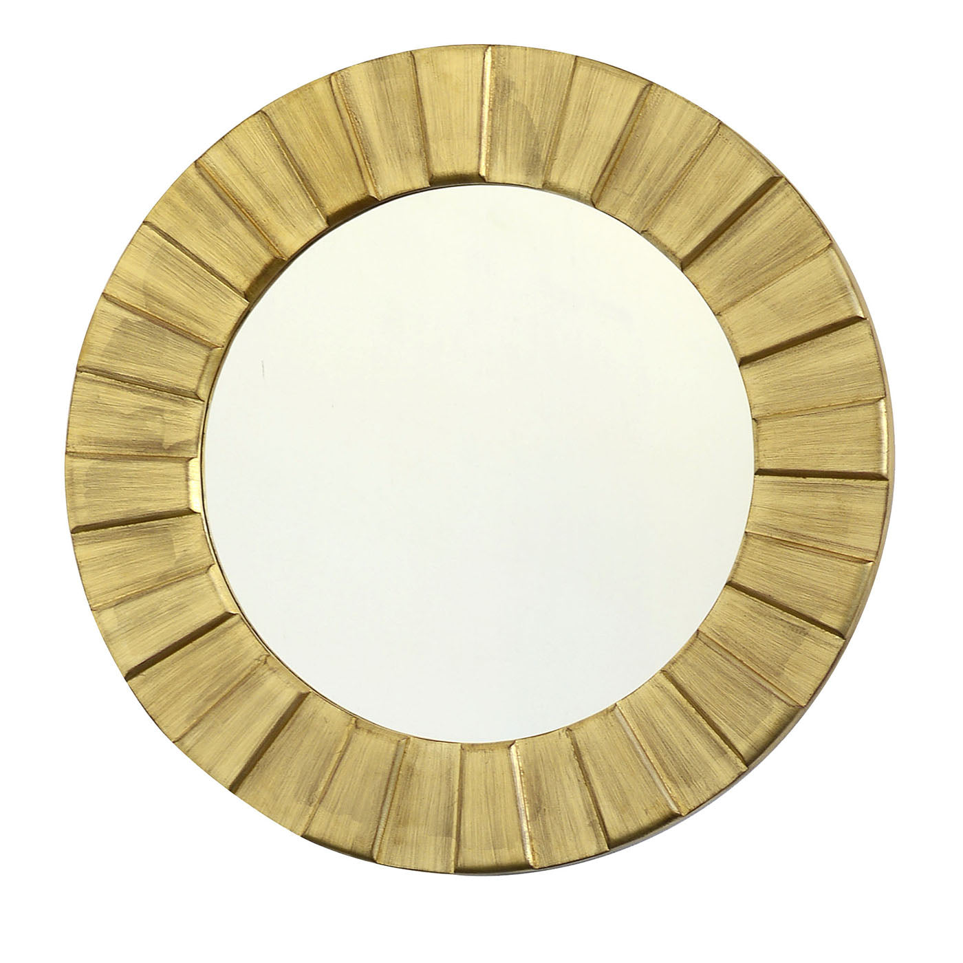 Corona Round Gold-Leaf Wooden Mirror - Main view