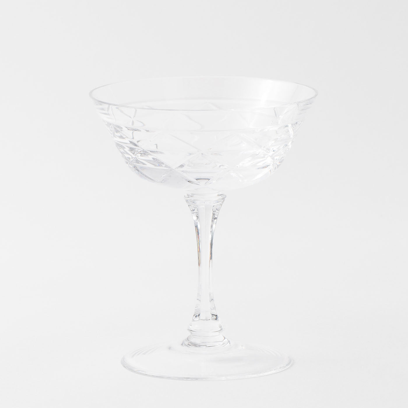 Triangles Crystal Champagne Coupe Glass - Alternative view 1