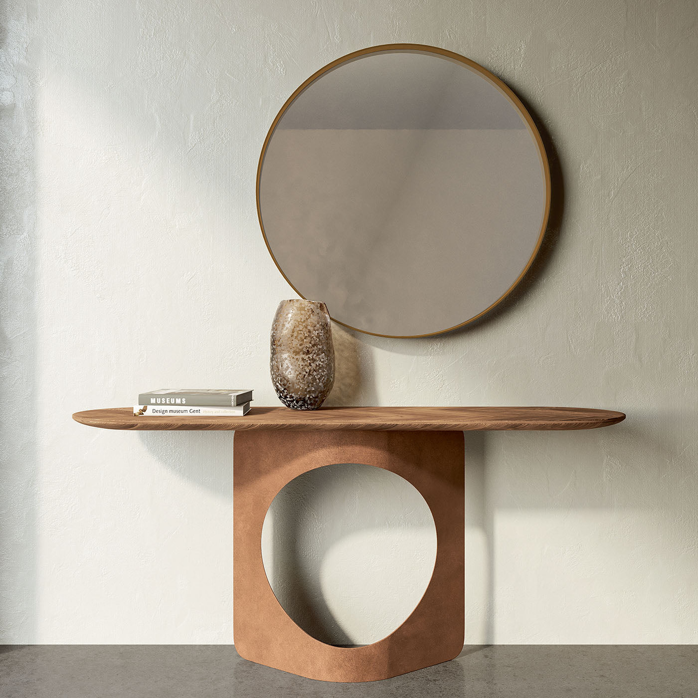 Hole Coppery & Walnut Console  - Alternative view 2