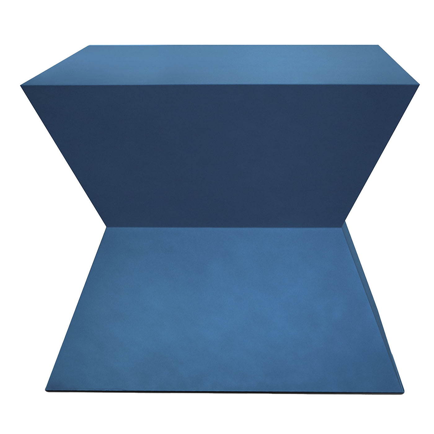 Table basse bleue en forme de sablier Pop &amp; Op par Carlo Rampazzi - Vue principale