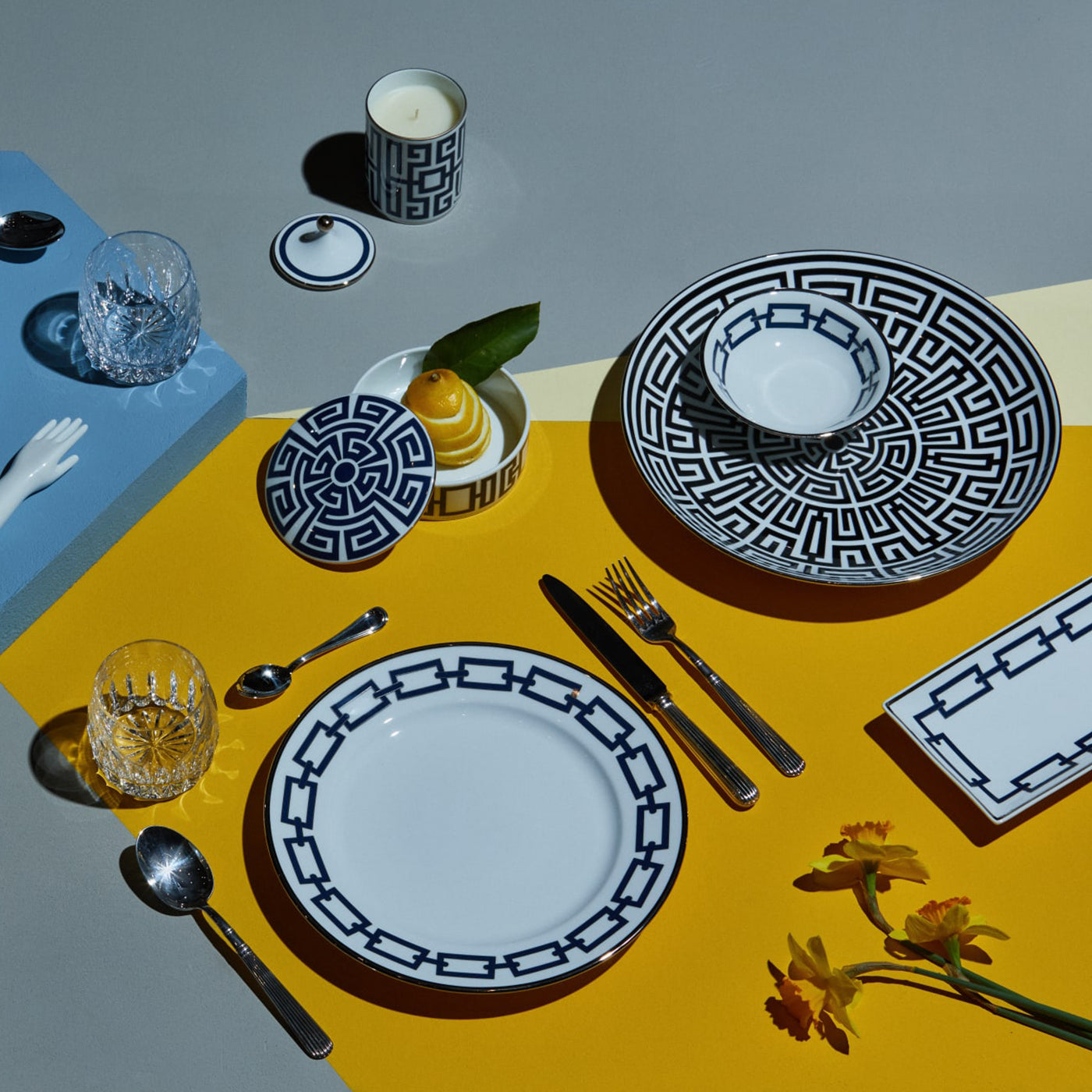 Catene Zaffiro Set of 6 Dinner Plates by Gio Ponti - Alternative view 2