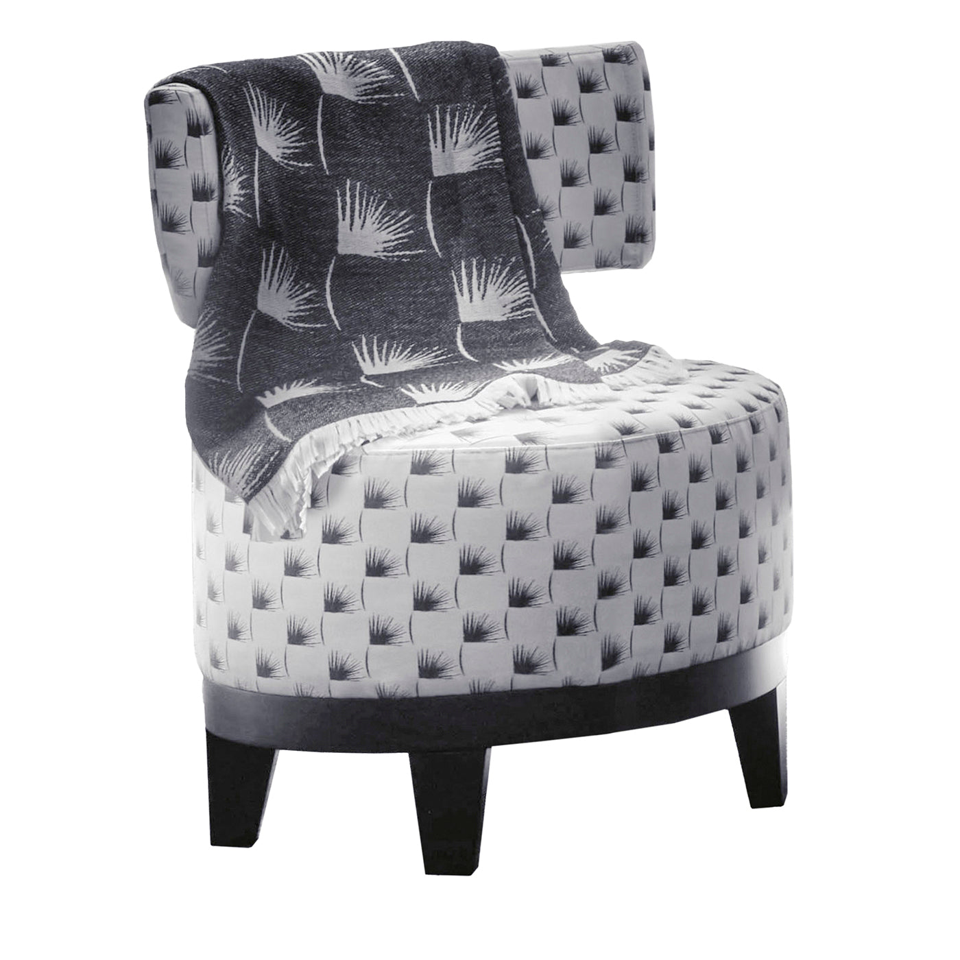 Charles K Black and White Lounge Chair - Main view