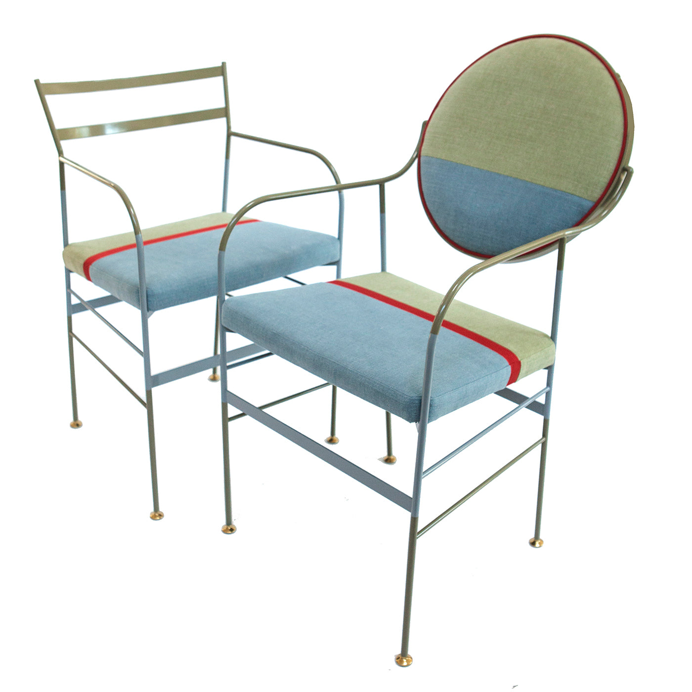 Set of 2 Paul Serra Light Blue and Sage Chair - Alternative view 1