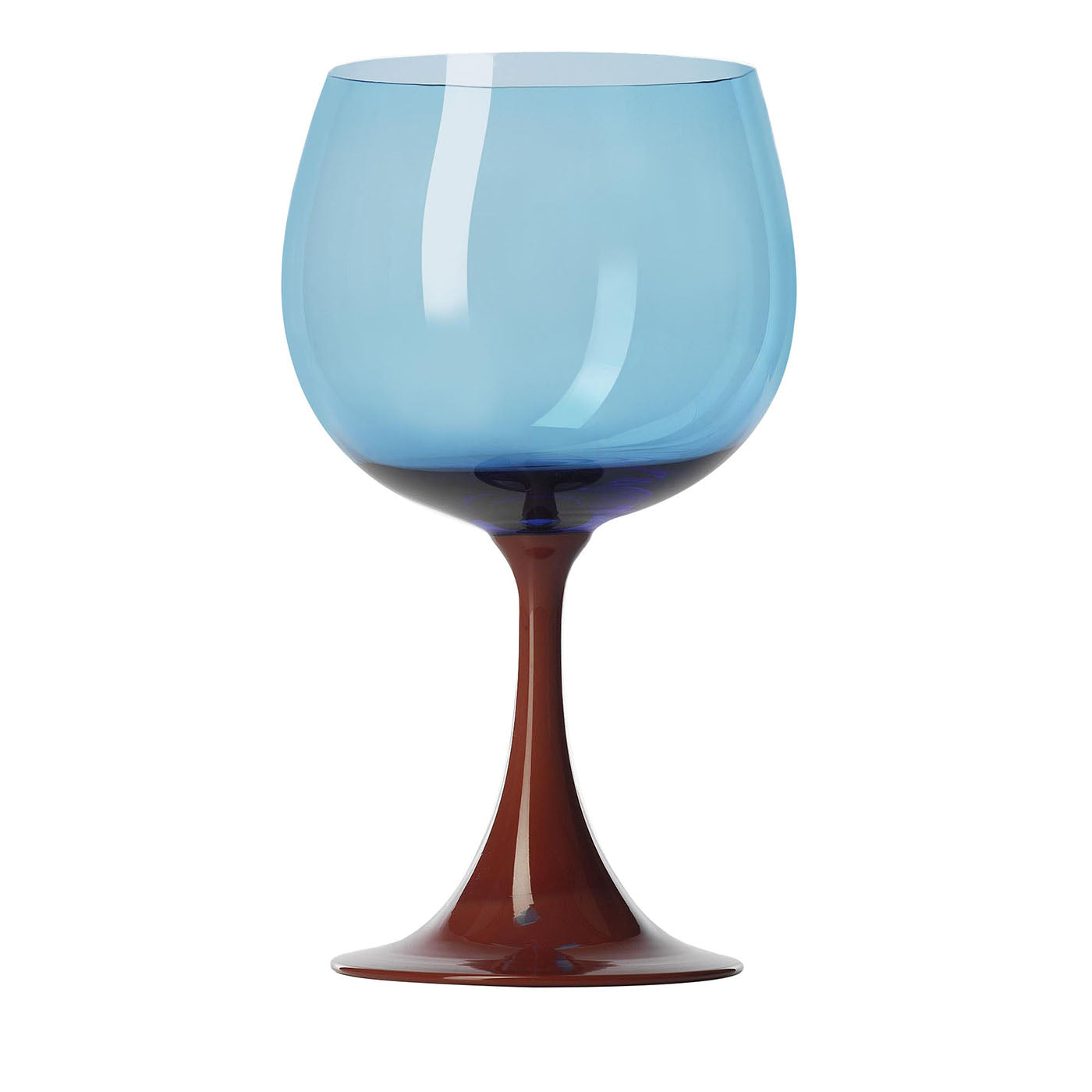 Bicchiere a stelo Burlesque Coral &amp; Blue di Stefano Marcato - Vista principale