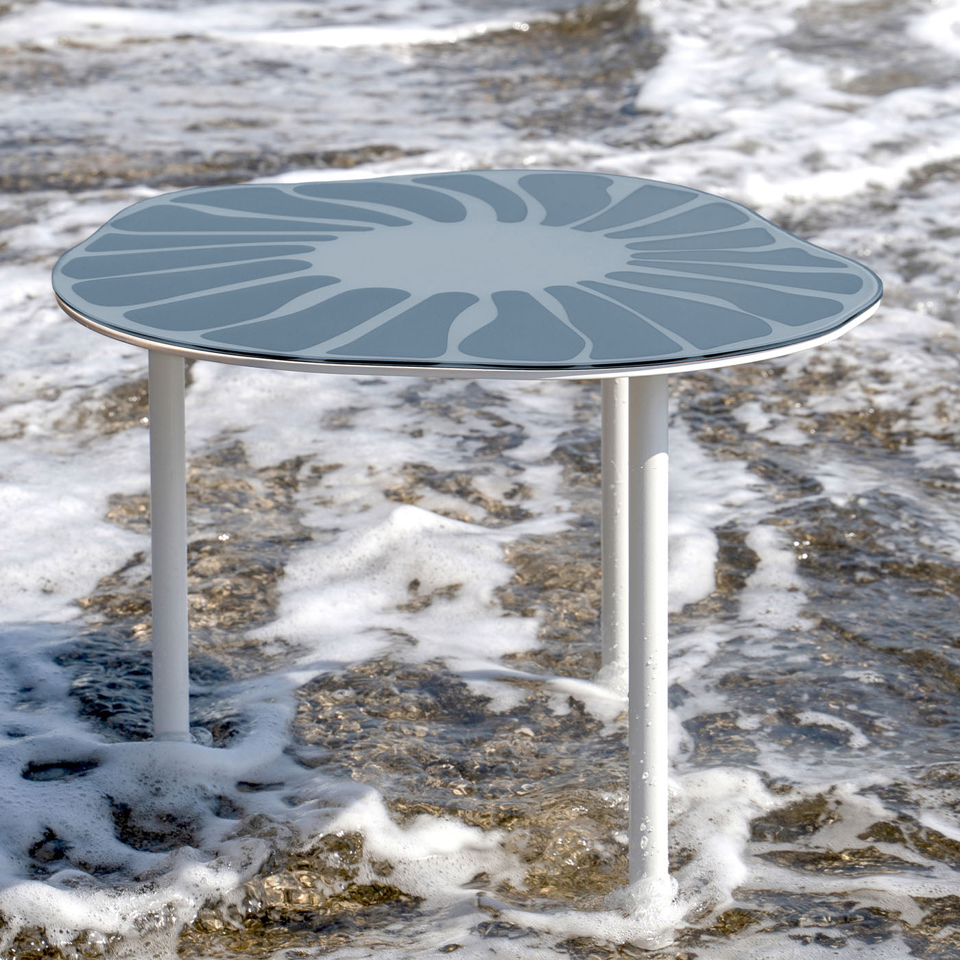 Cesareo Large Fumé Glass Side Table - Alternative view 3