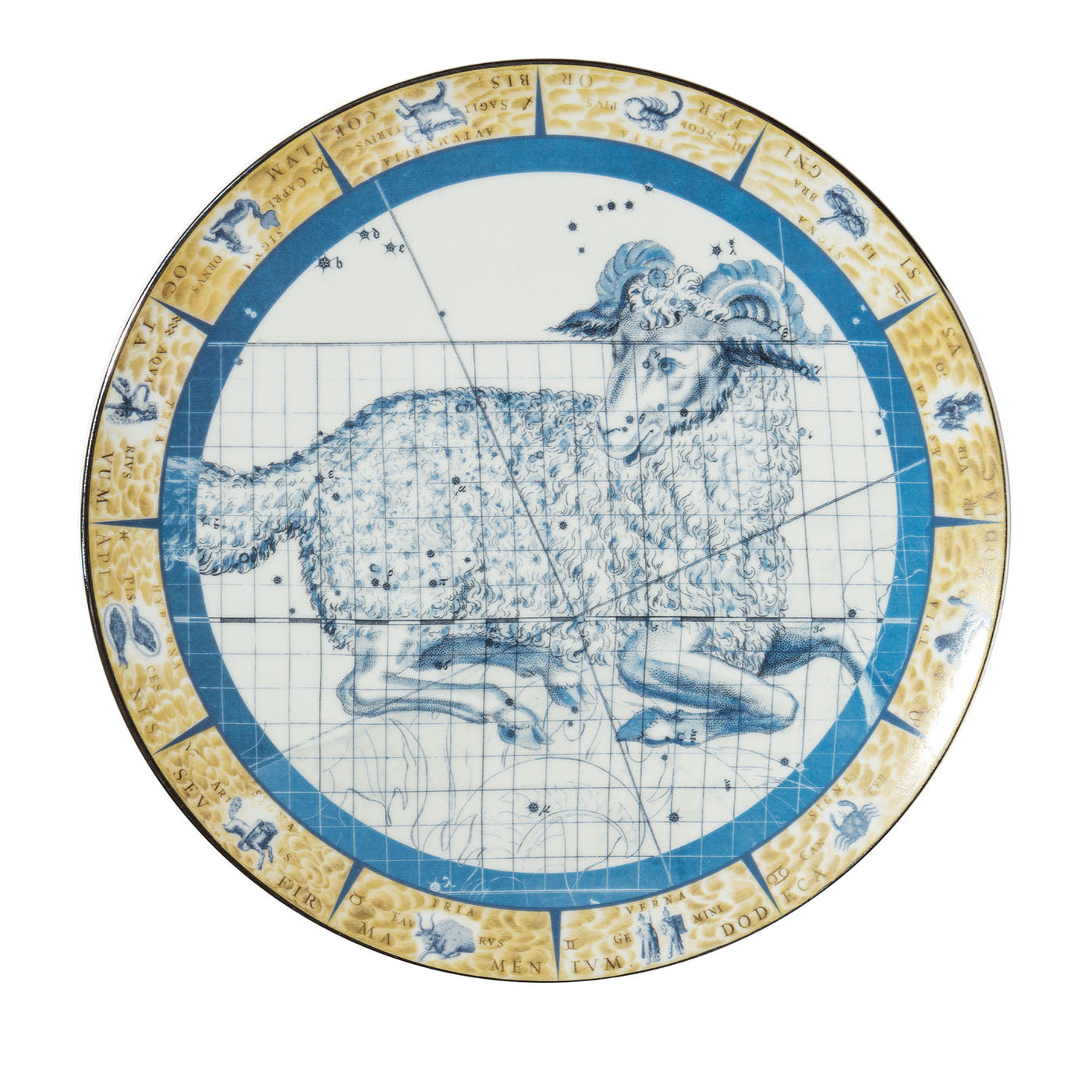 Plato decorativo de porcelana Zodiacus Aries - Vista principal