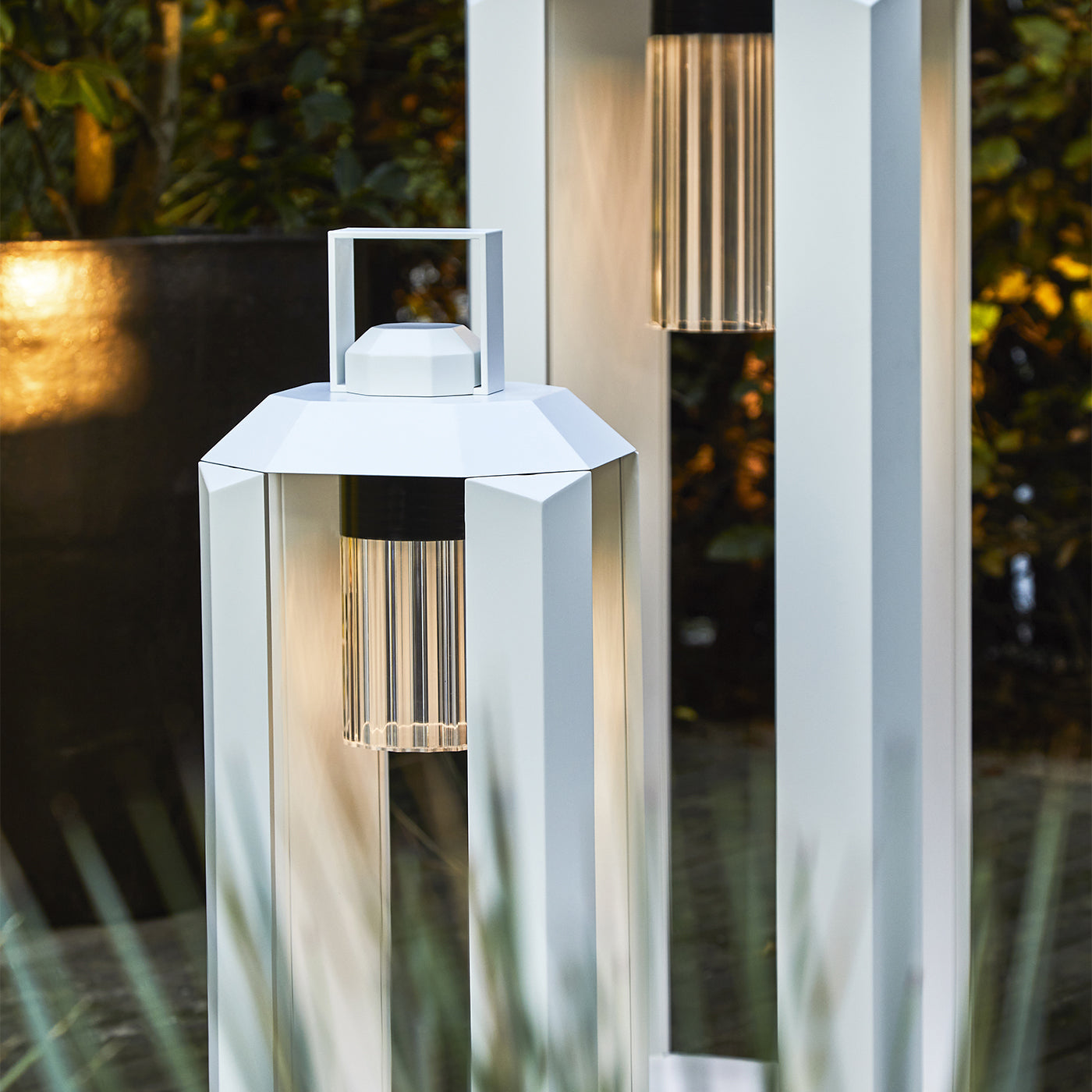 Cube Large White Outdoor Lantern - Alternative view 1