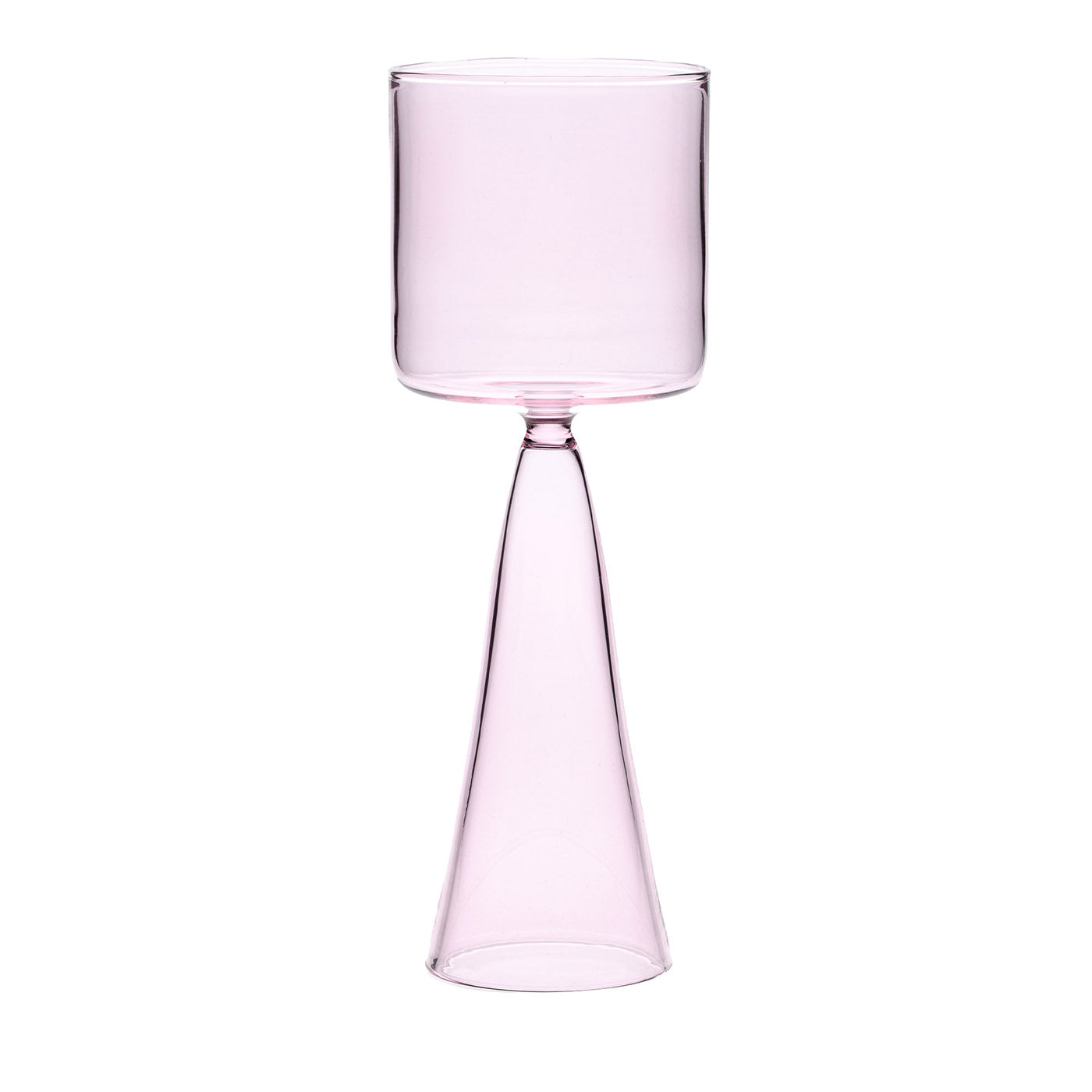 Set Of 4 Tall Light Pink Dolce Vita Wine Glasses - Main view