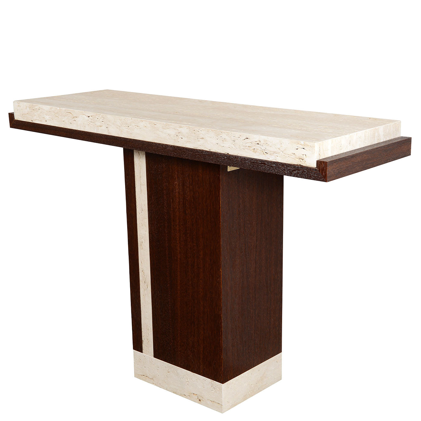 Elemento M.I.10.05 Sucupira & Travertine Console Table - Alternative view 3