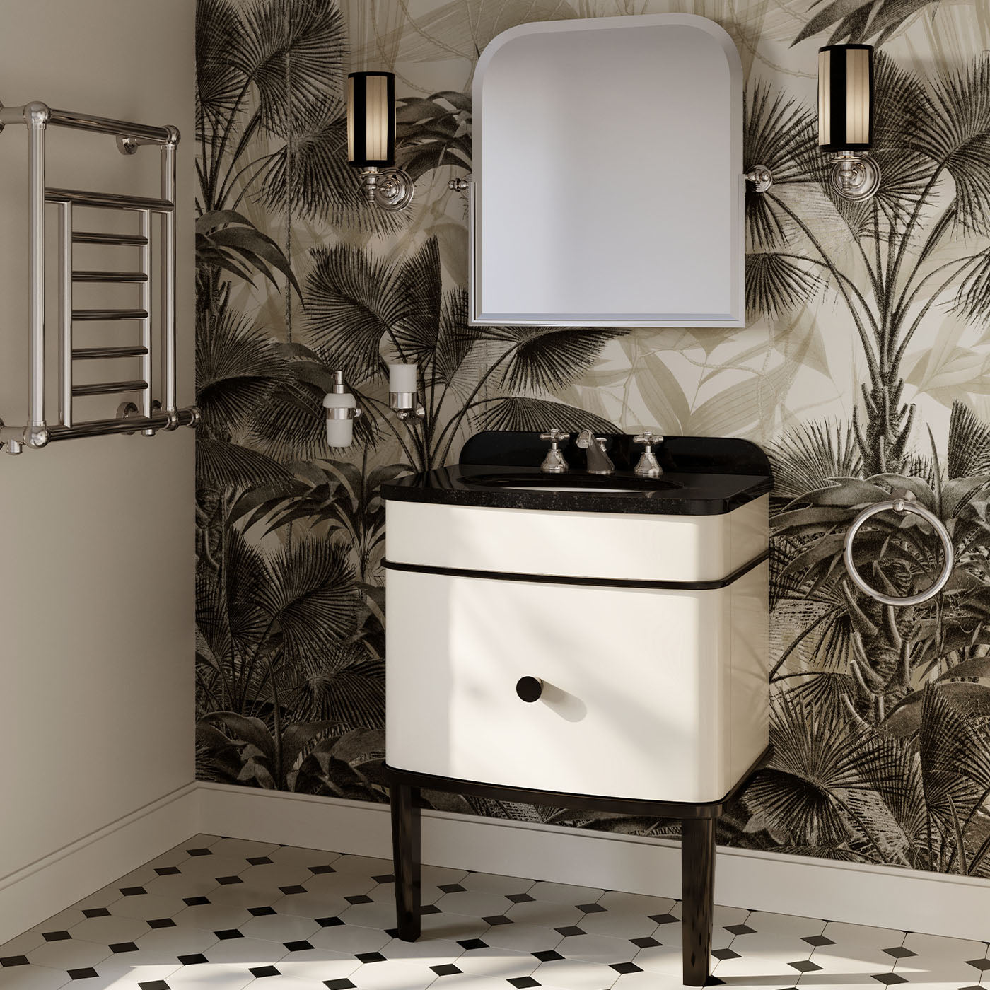 Music Junior Cream And Black Vanity Unit - Alternative view 2