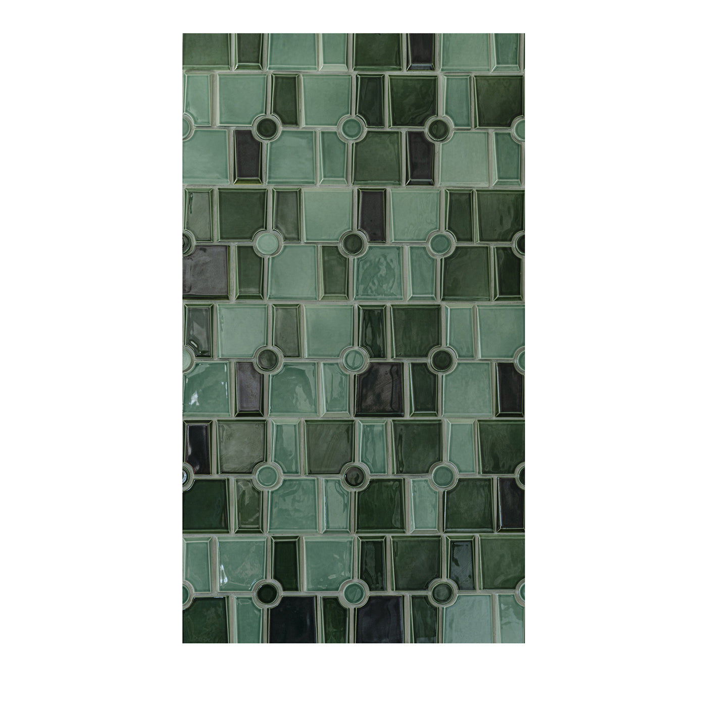 Maya 5 Green Mosaic Wall Covering by Giacomo Totti - Main view