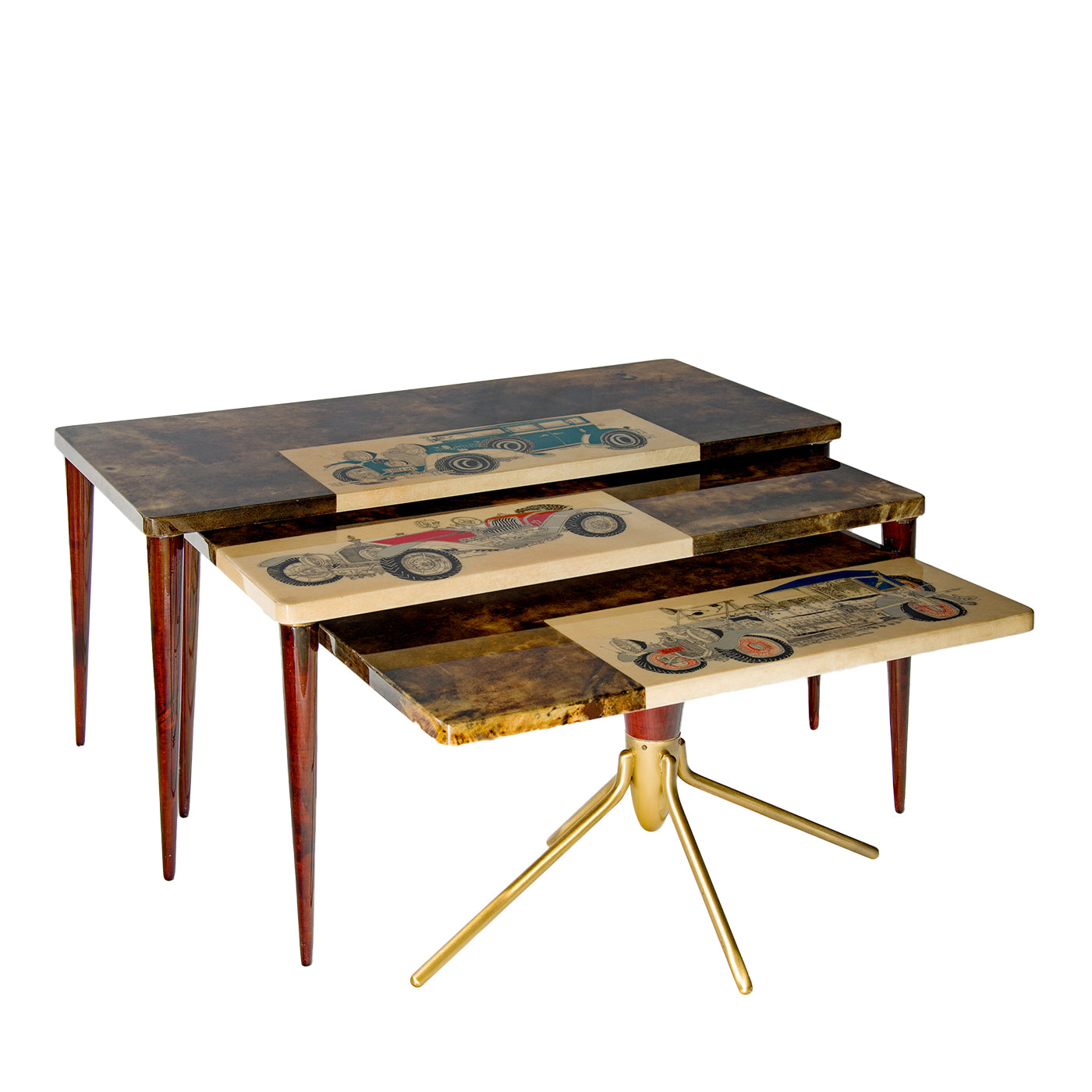 Tavolini della collezione Tura di Aldo Tura e Alessandro Mendini - Vista principale