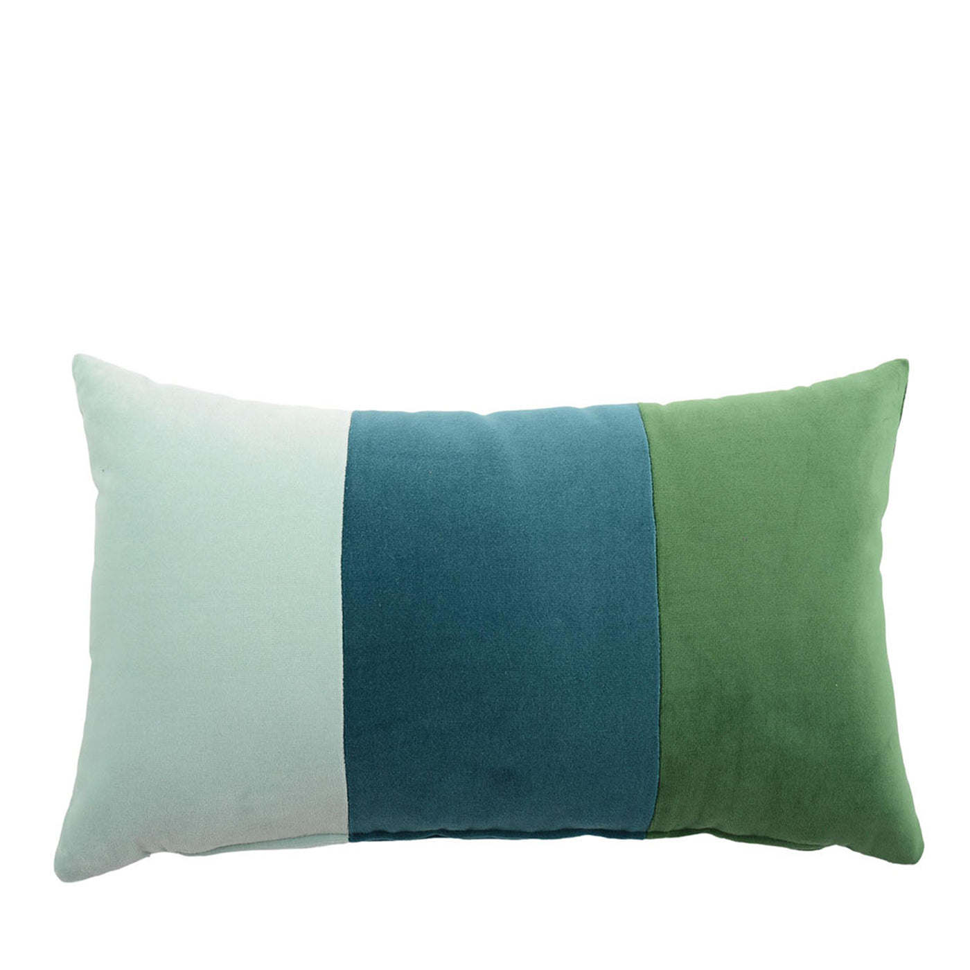 Degradè band Cushion in Cotton Velvet - Main view