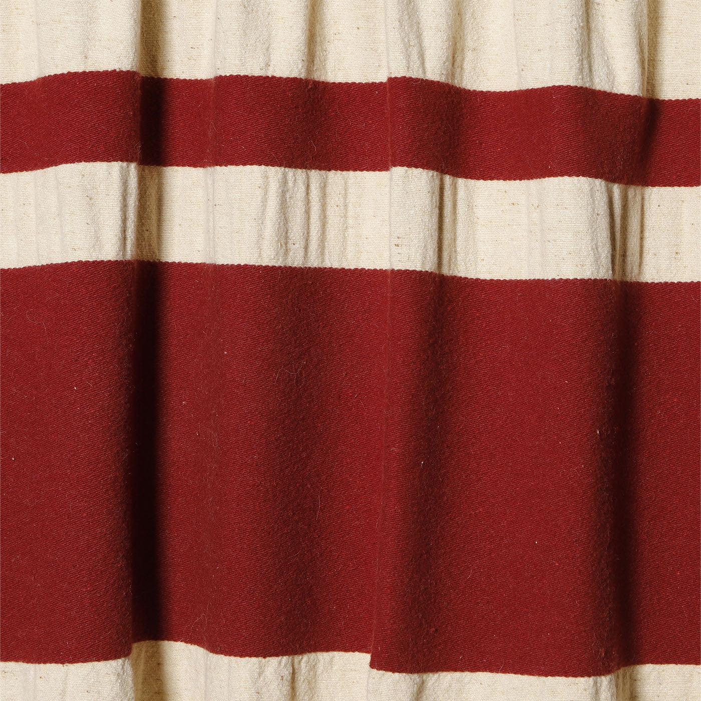 Ciconi Fringed Beige-and-Red Wool & Linen Blanket - Alternative view 3