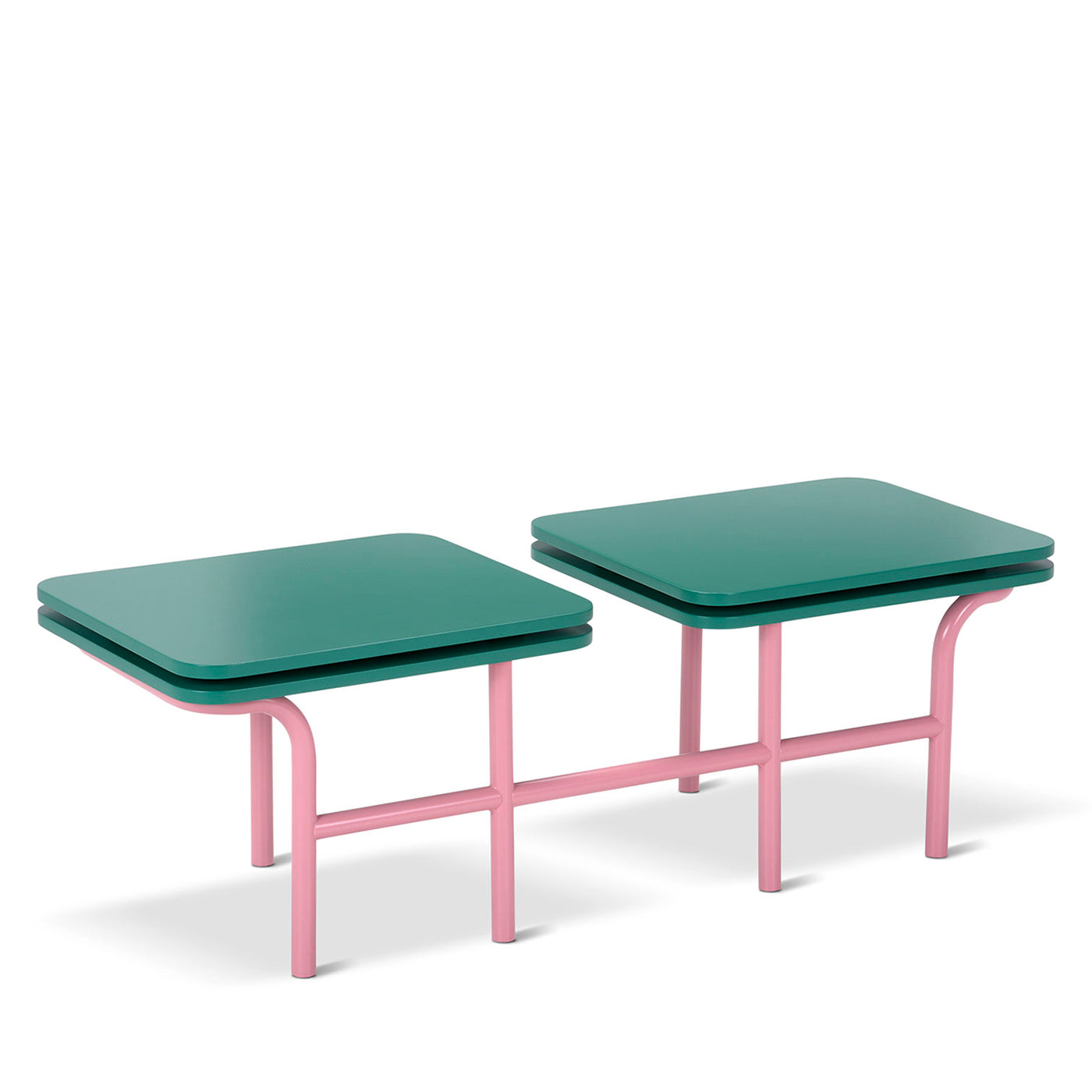 Leo 2-Top Pink & Green Coffee Table by Daria Zinovatnaya - Alternative view 1