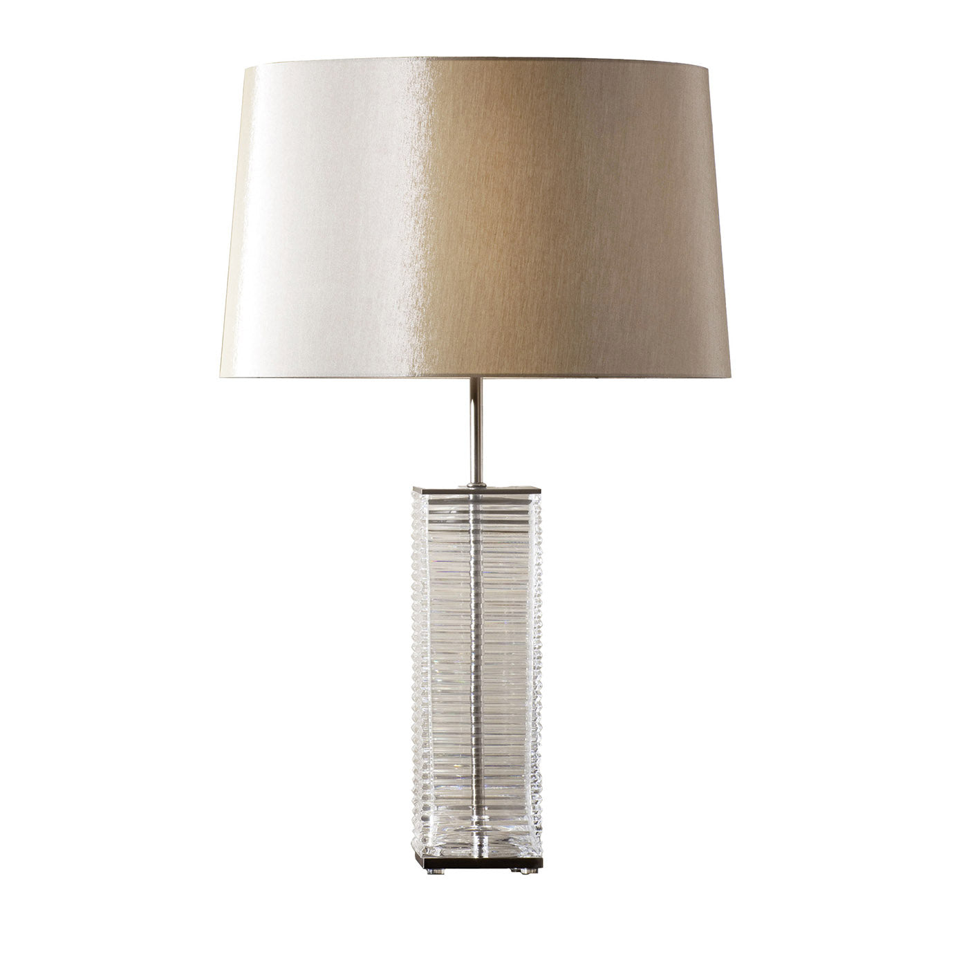 Lifetime Lámpara de mesa mediana acanalada de Murano transparente - Vista principal